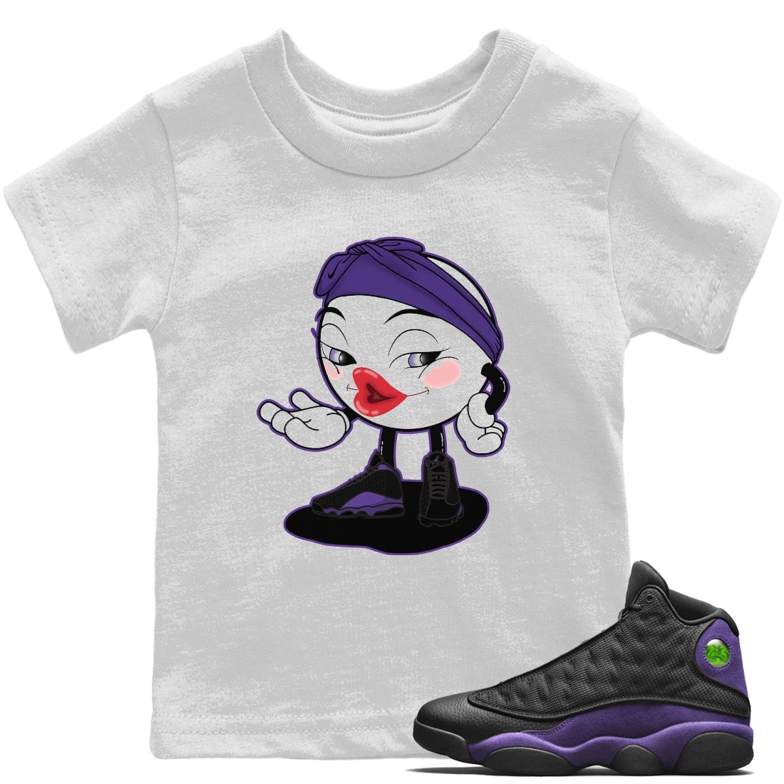Sexy Chu Kids Tops - Air Jordan 13 Court Purple