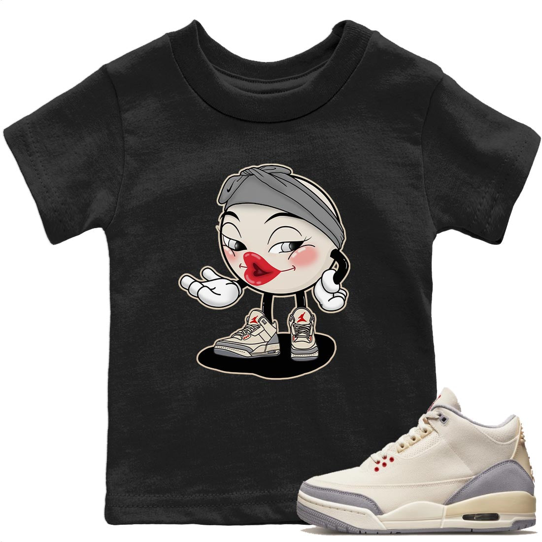 Sexy Chu Kids Tops - Air Jordan 3 Muslin