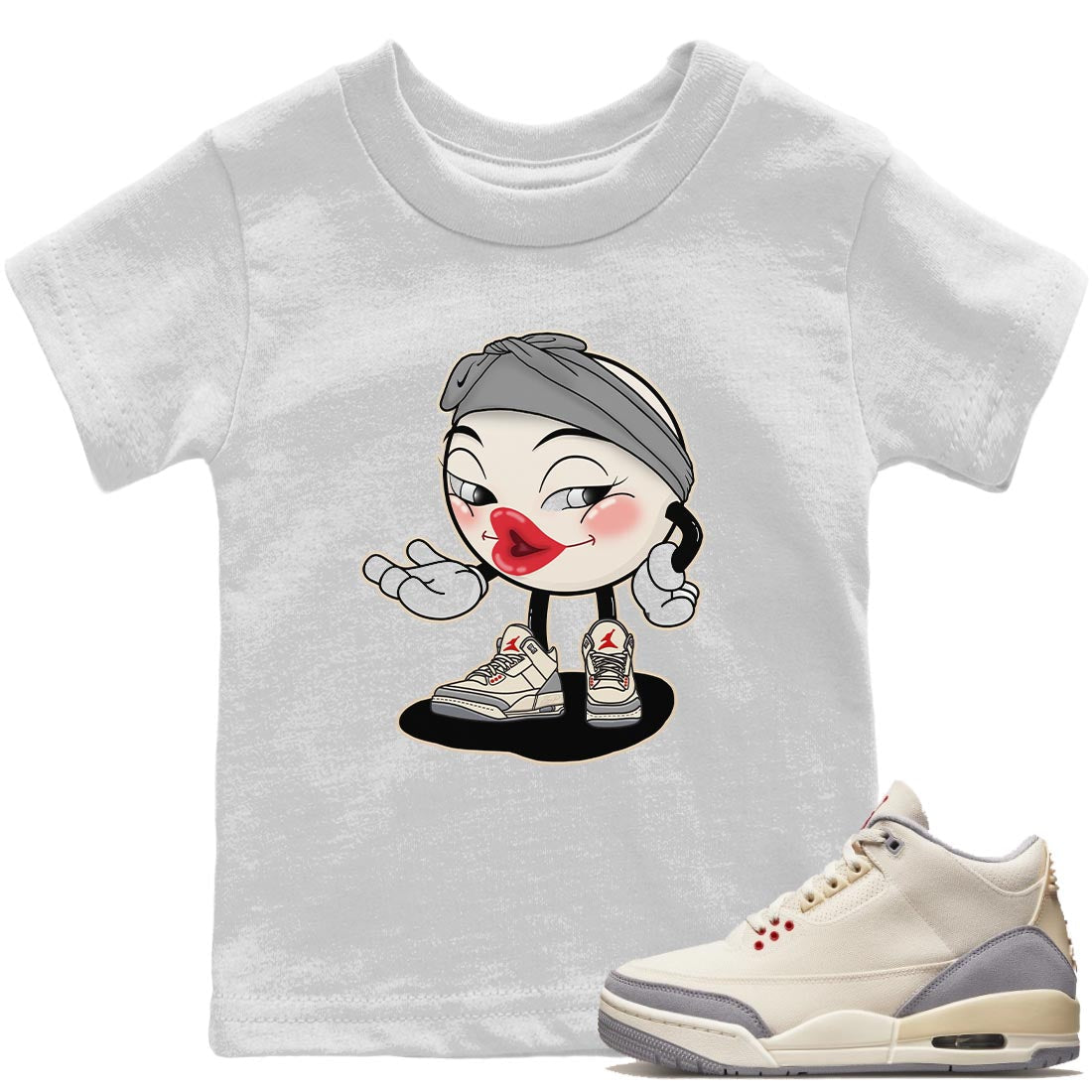 Sexy Chu Kids Tops - Air Jordan 3 Muslin