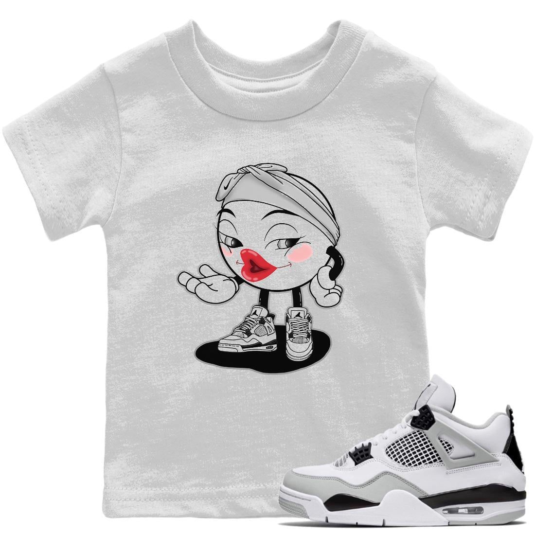 Sexy Chu Kids Tops - Air Jordan 4 Military Black