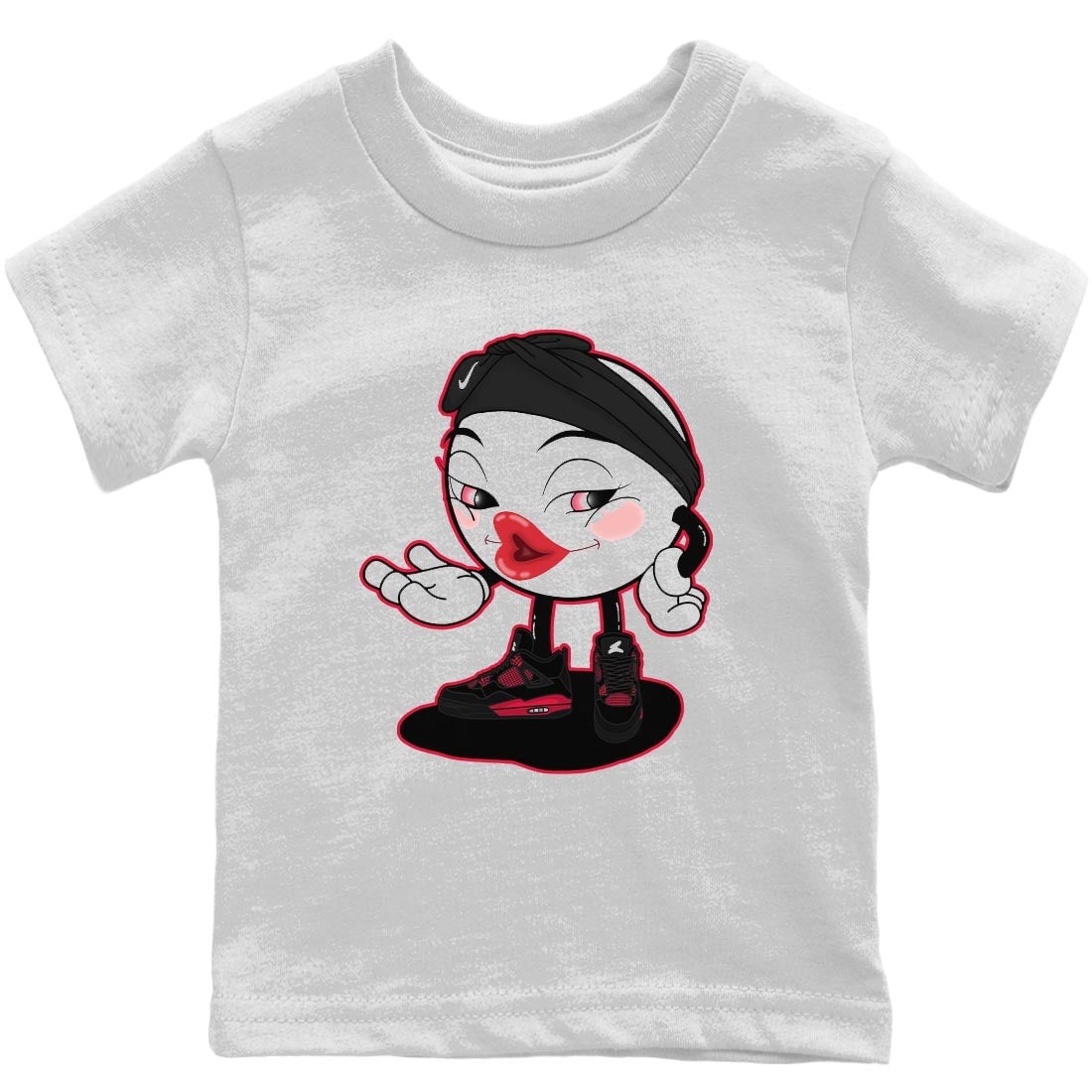 Sexy Chu Kids Tops - Air Jordan 4 Red Thunder