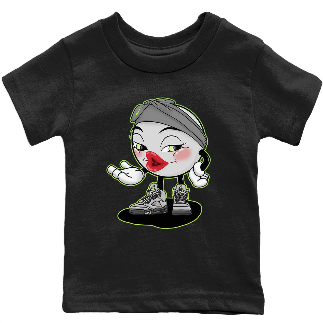 Sexy Chu Kids Tops - Air Jordan 5 Green Bean