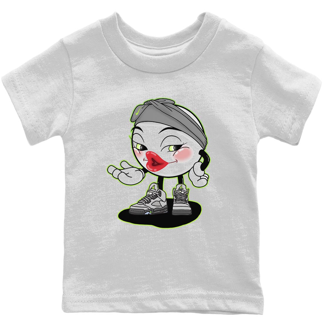 Sexy Chu Kids Tops - Air Jordan 5 Green Bean