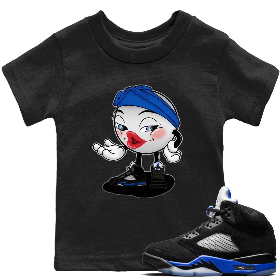 Sexy Chu Kids Tops - Air Jordan 5 Racer Blue