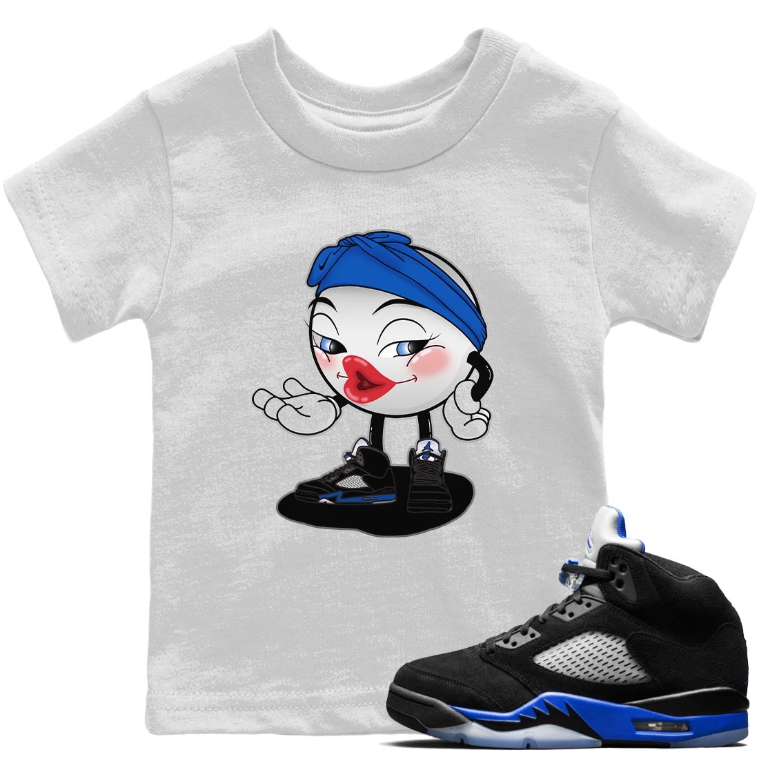 Sexy Chu Kids Tops - Air Jordan 5 Racer Blue