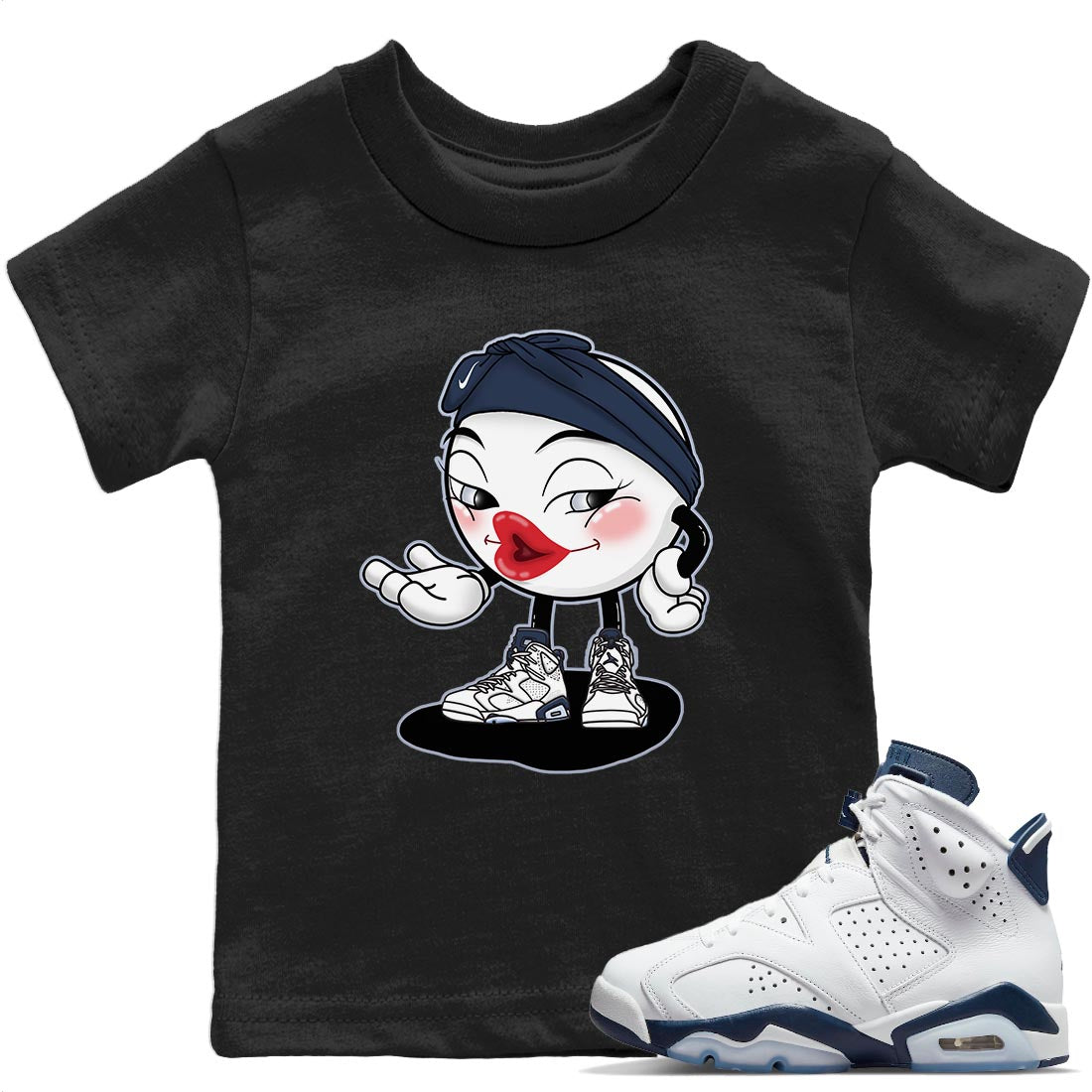 Sexy Chu Kids Tops - Air Jordan 6 Midnight Navy