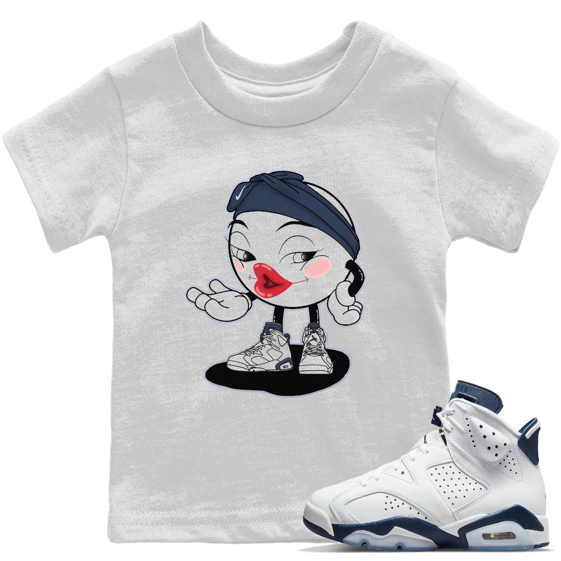 Sexy Chu Kids Tops - Air Jordan 6 Midnight Navy