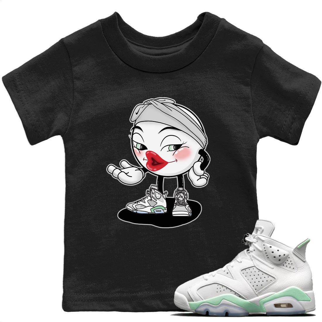 Sexy Chu Kids Tops - Air Jordan 6 Mint Foam