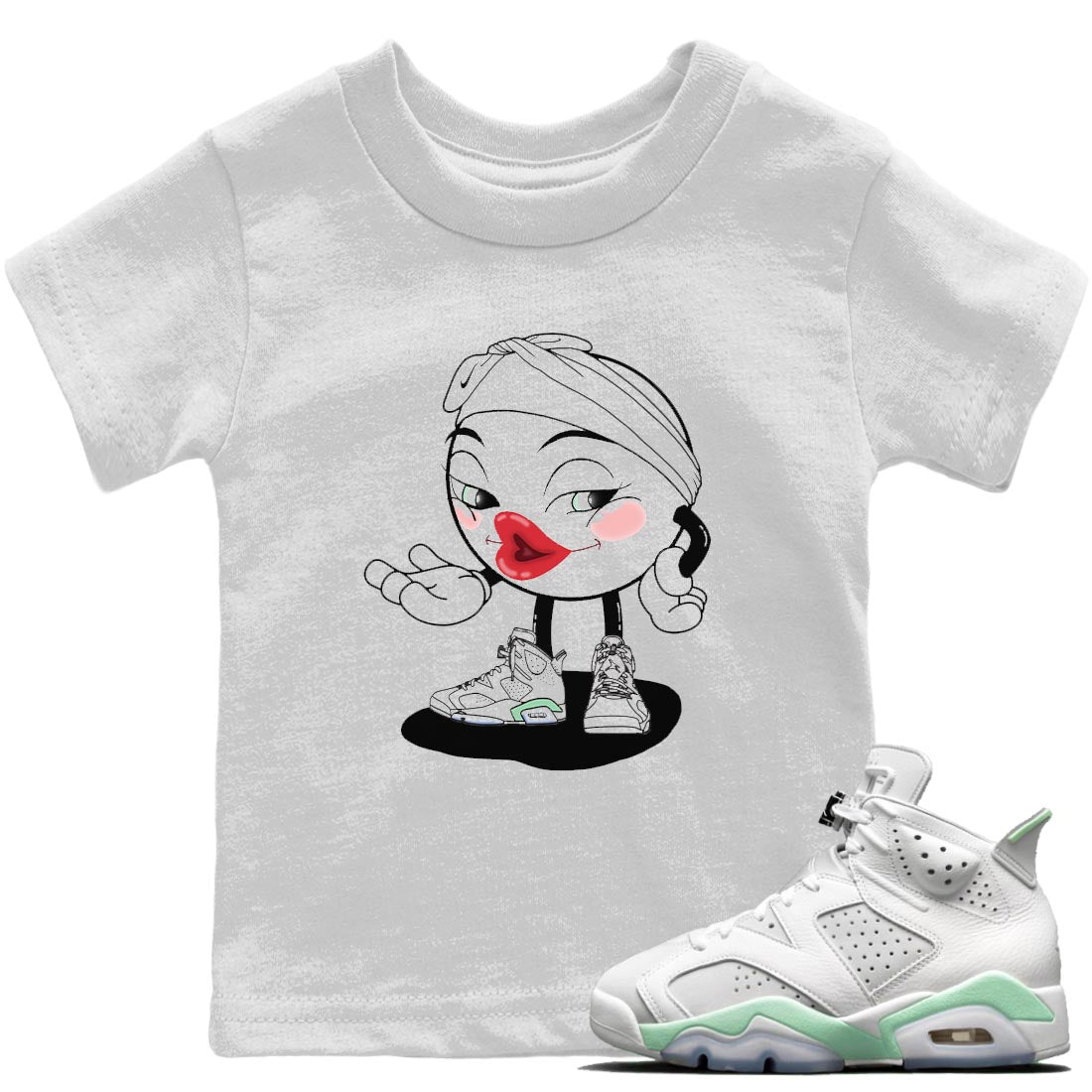 Sexy Chu Kids Tops - Air Jordan 6 Mint Foam