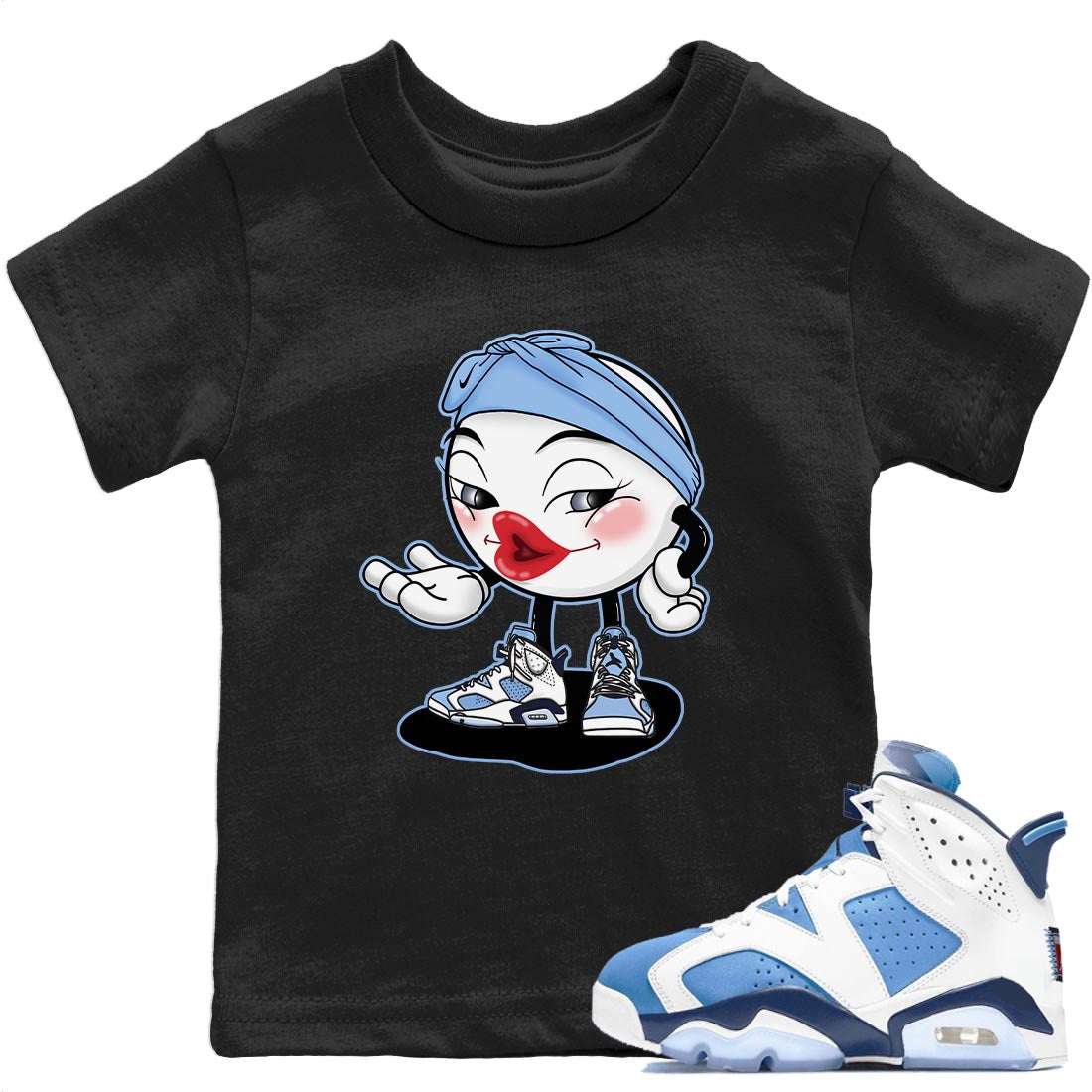 Sexy Chu Kids Tops - Air Jordan 6 UNC