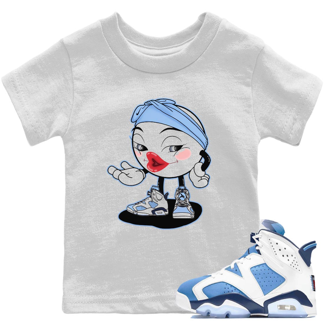 Sexy Chu Kids Tops - Air Jordan 6 UNC