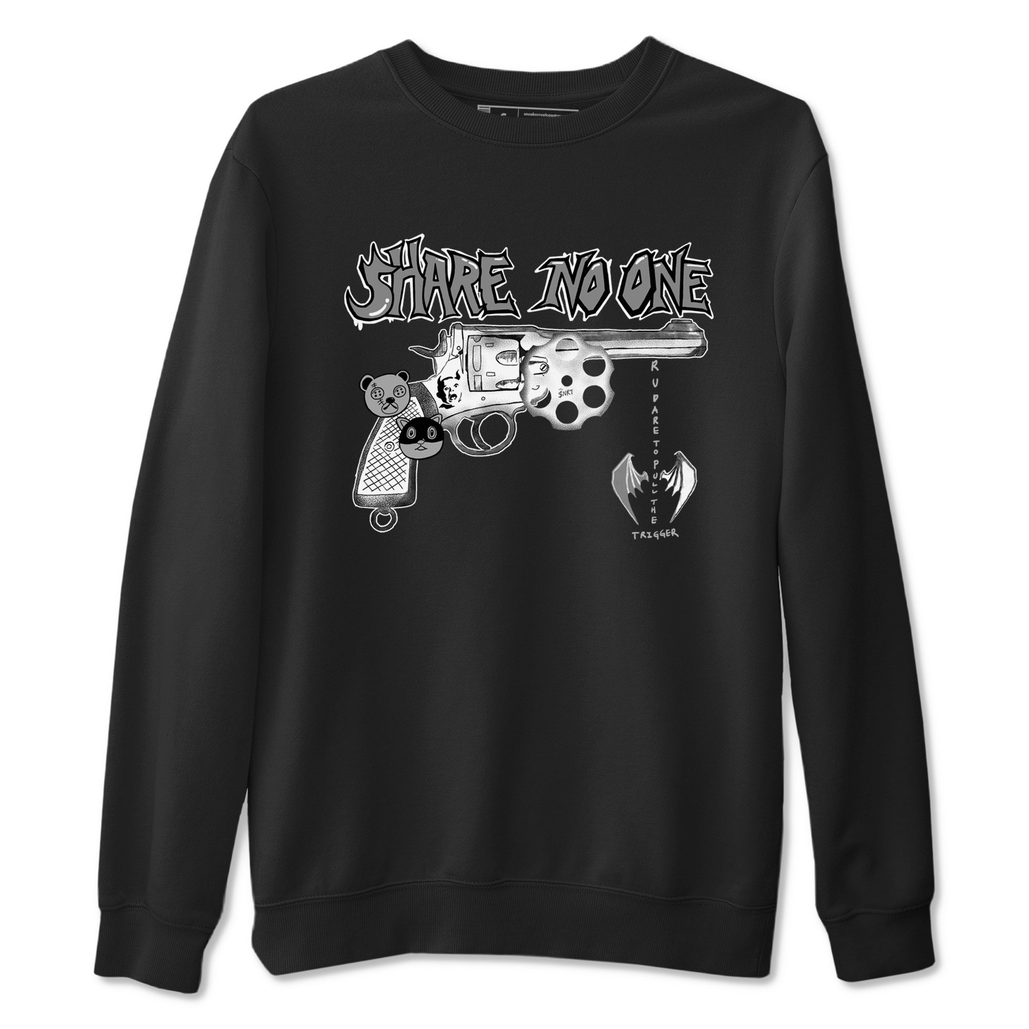 Share No One snkmatch Tees - Air Jordan 1 Wolf Grey