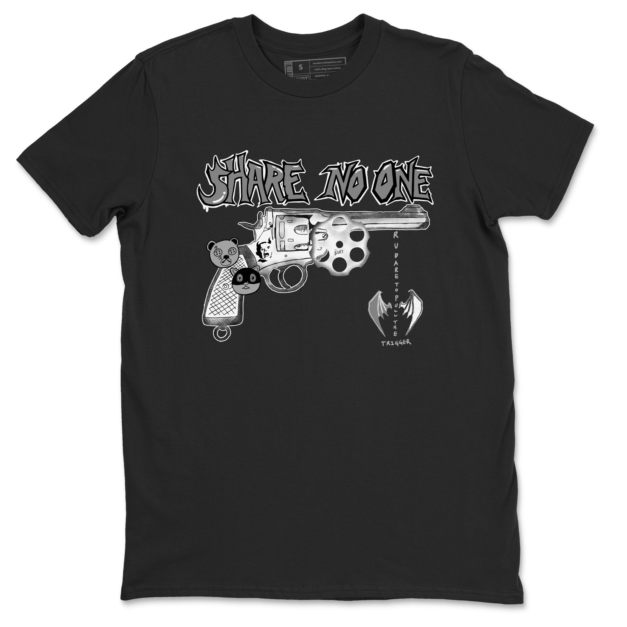 Share No One snkmatch Tees - Air Jordan 1 Wolf Grey
