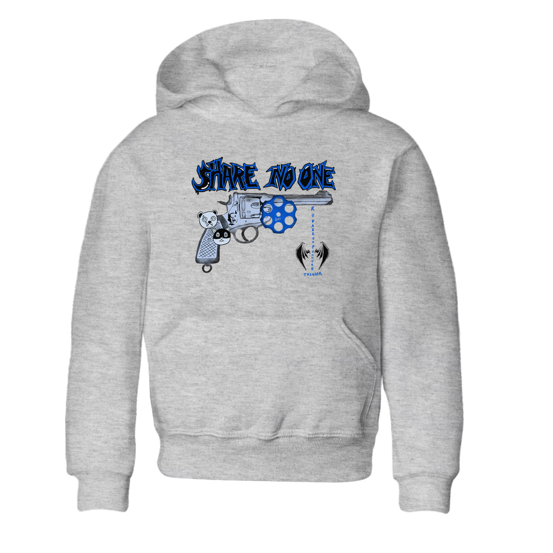 Share No One snkmatch Tees Kids - Air Jordan 11 Black and Varsity Royal