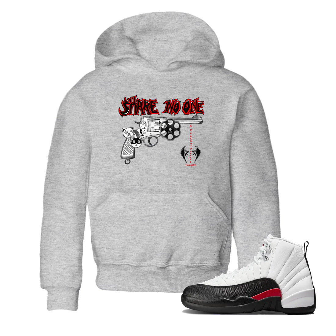 Share No One snkmatch Tees Kids - Air Jordan 12 Taxi Flip