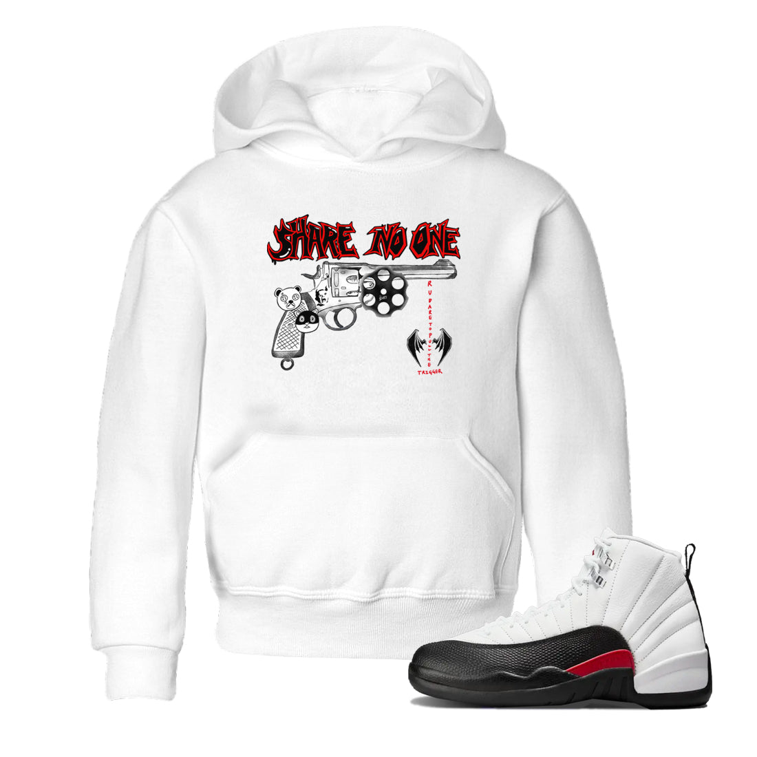 Share No One snkmatch Tees Kids - Air Jordan 12 Taxi Flip
