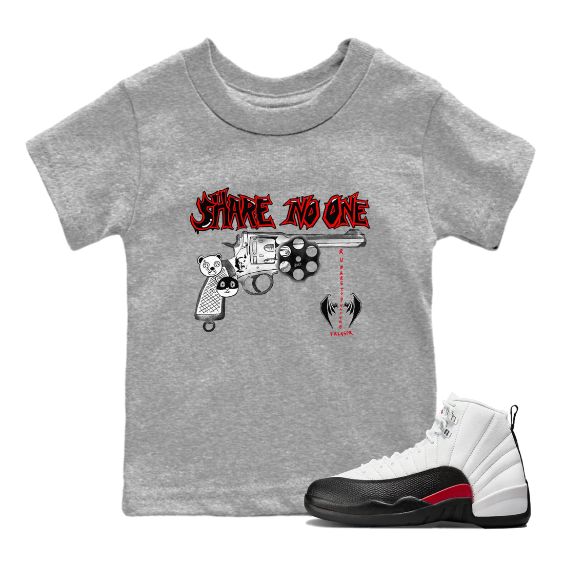Share No One snkmatch Tees Kids - Air Jordan 12 Taxi Flip