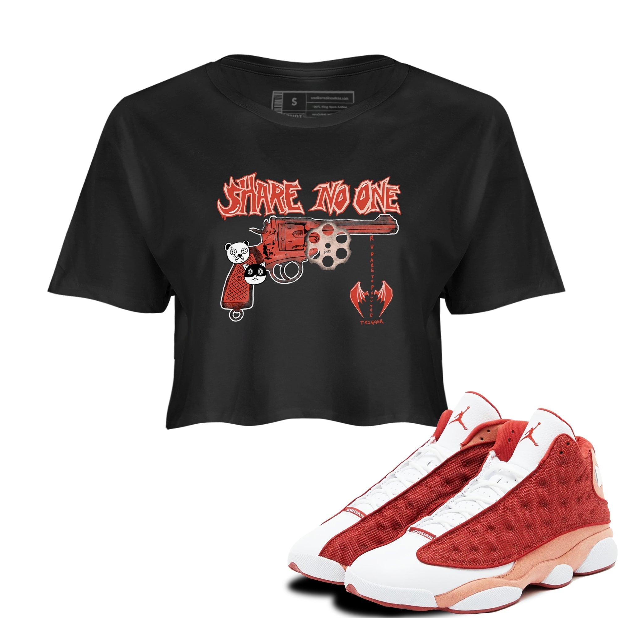 Share No One snkmatch Women's Top - Air Jordan 13 Dune Red