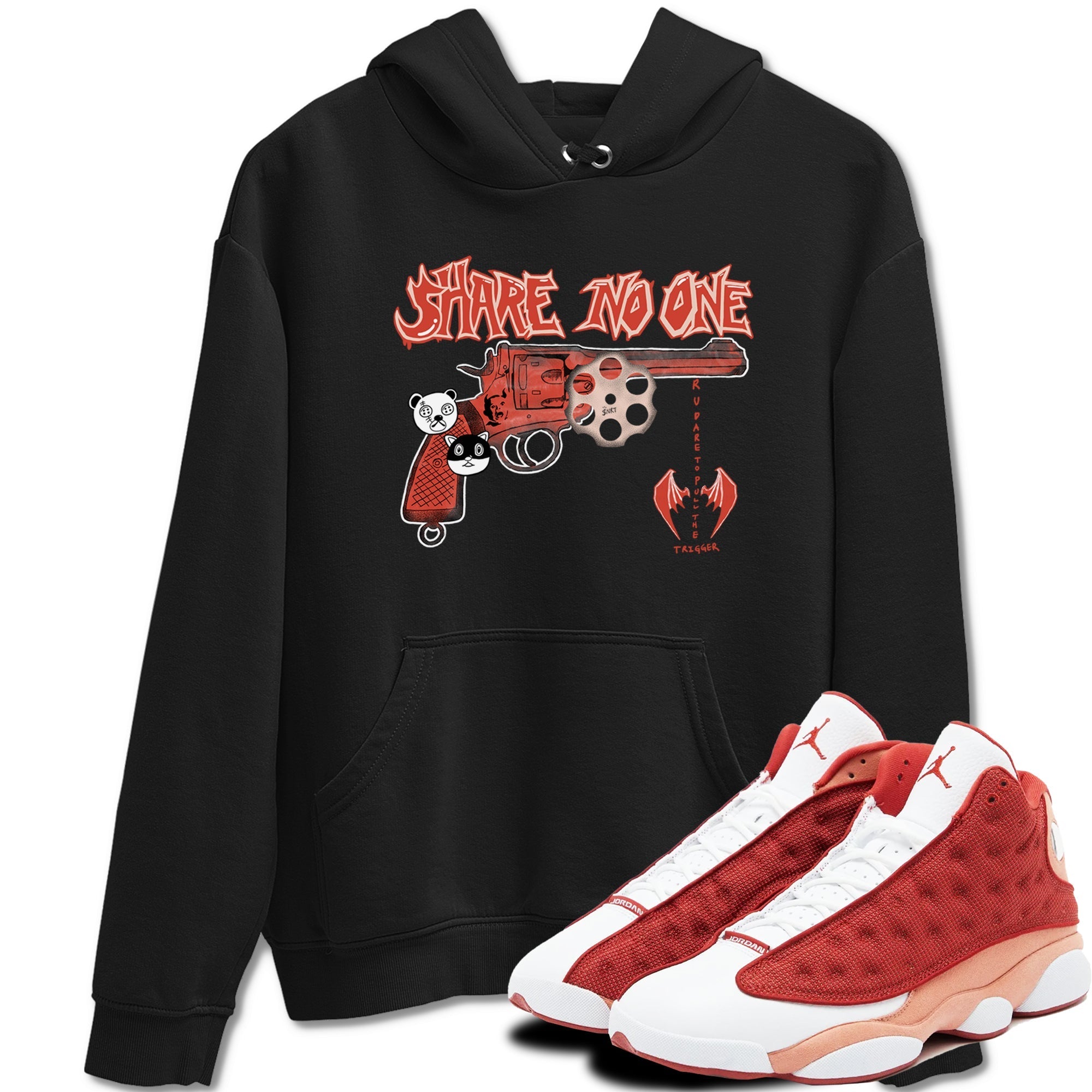 Share No One snkmatch Tees - Air Jordan 13 Dune Red