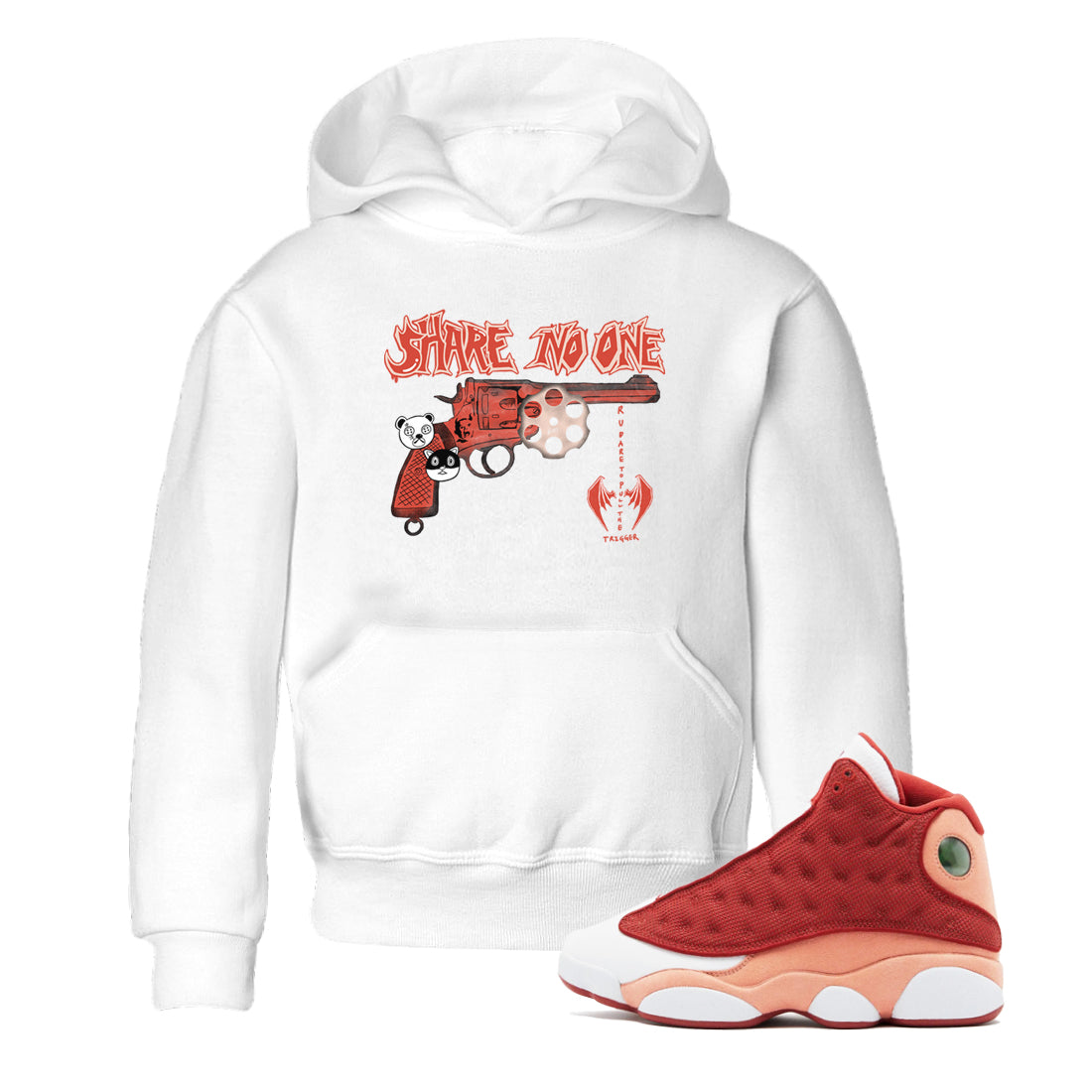 Share No One snkmatch Tees Kids - Air Jordan 13 Dune Red