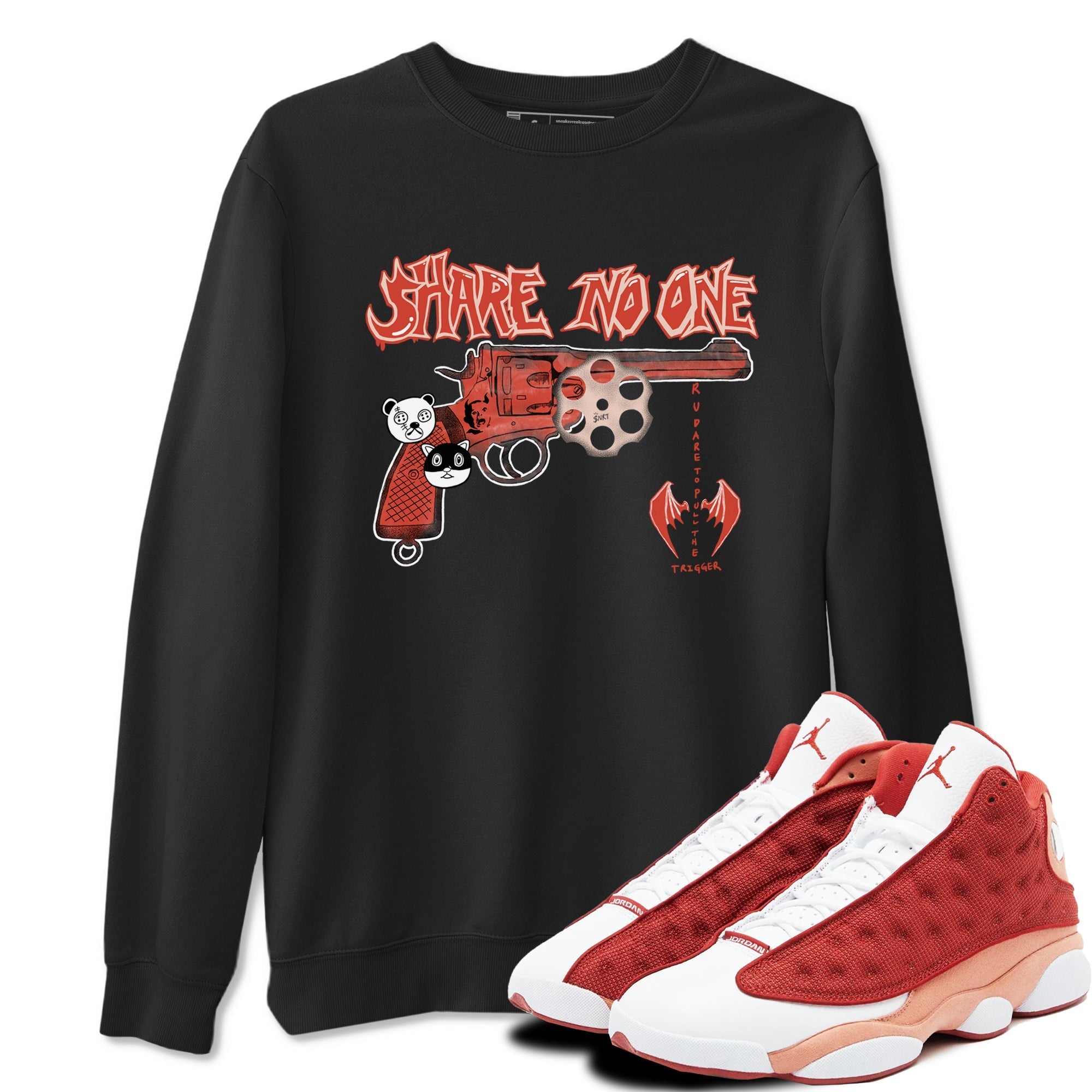 Share No One snkmatch Tees - Air Jordan 13 Dune Red