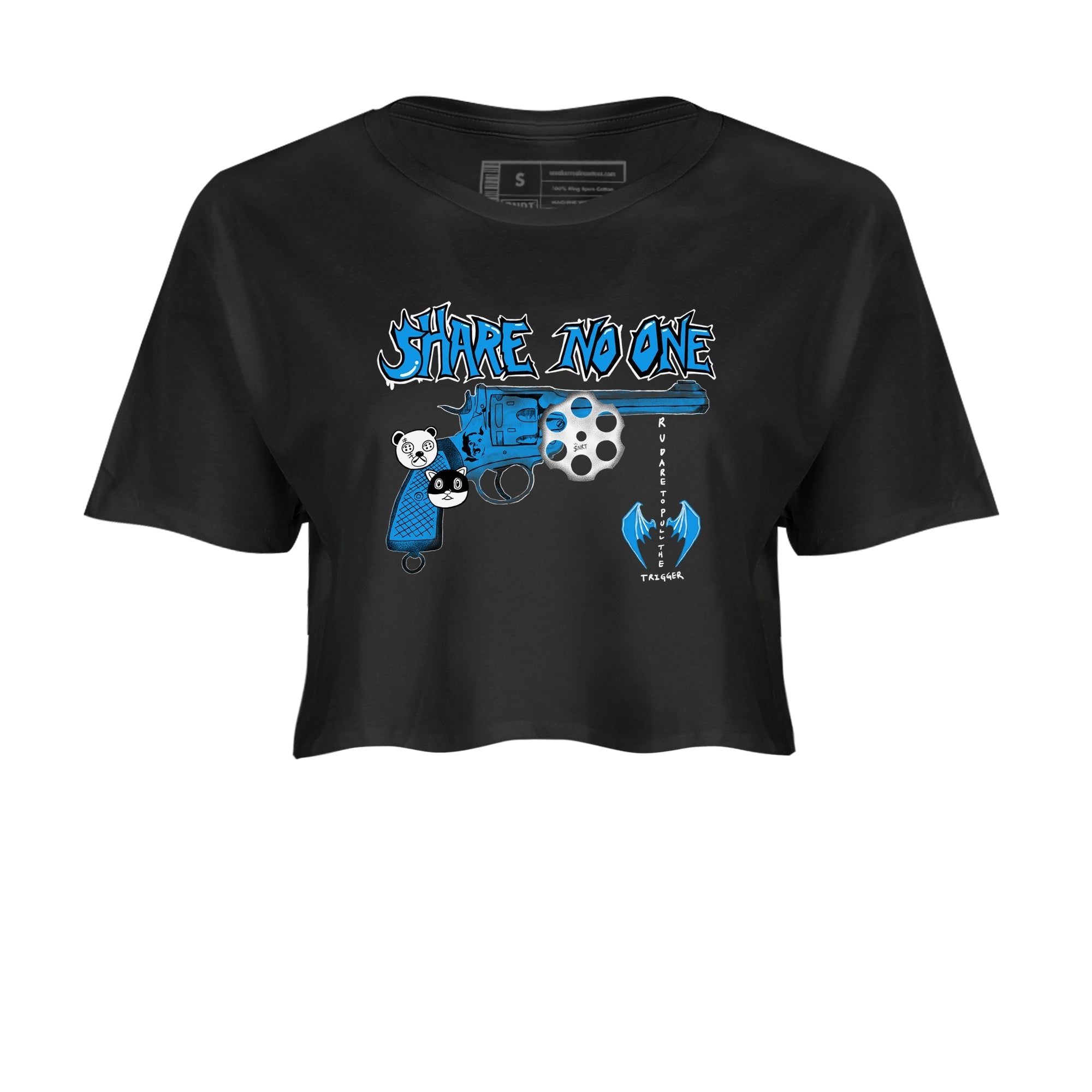 Share No One snkmatch Women's Top - Air Jordan 4 Military Blue