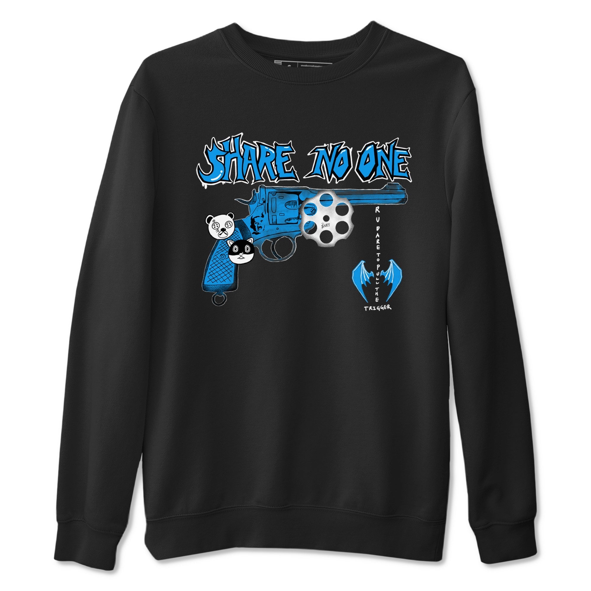 Share No One snkmatch Tees - Air Jordan 4 Military Blue