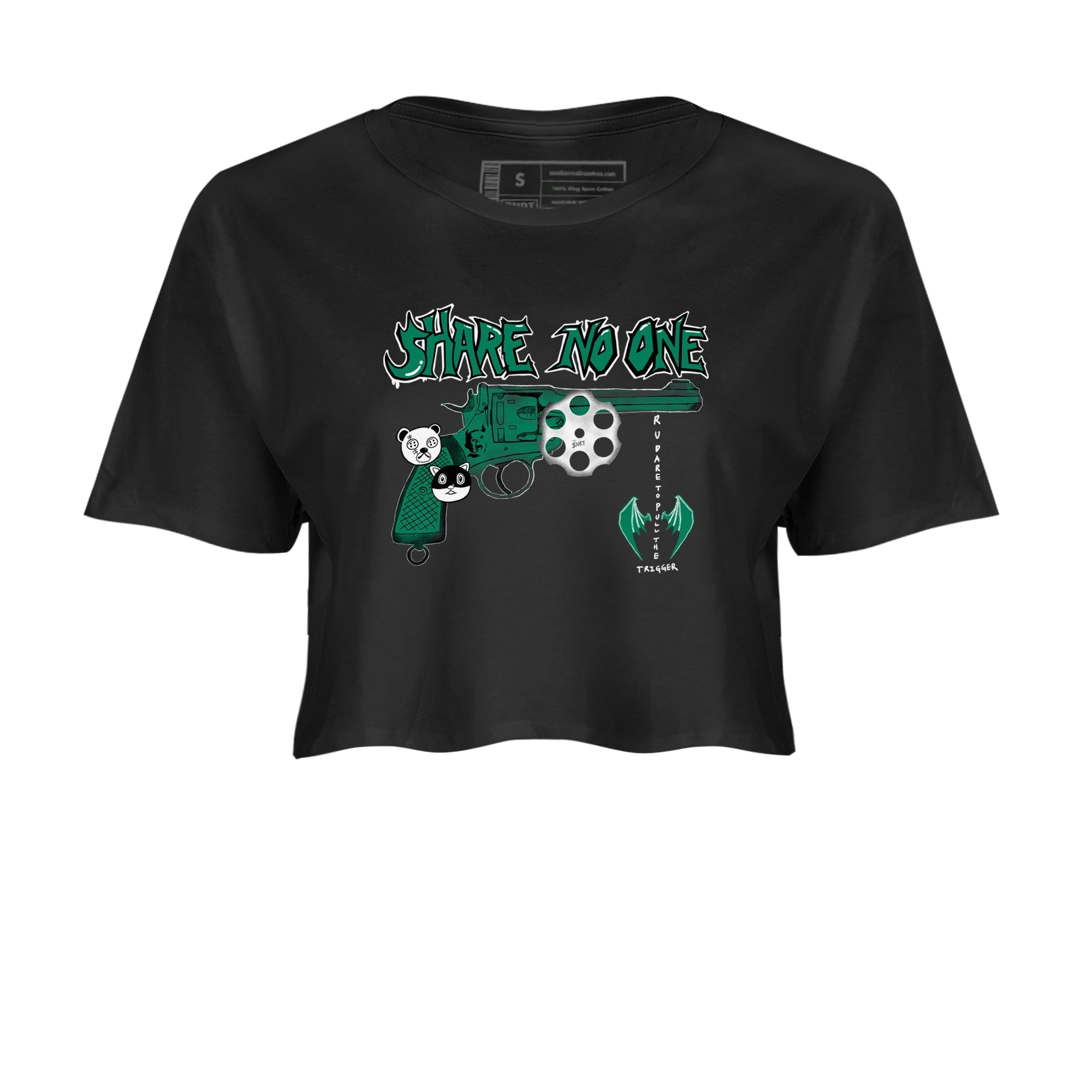 Share No One snkmatch Women's Top - Air Jordan 4 Oxidized Green