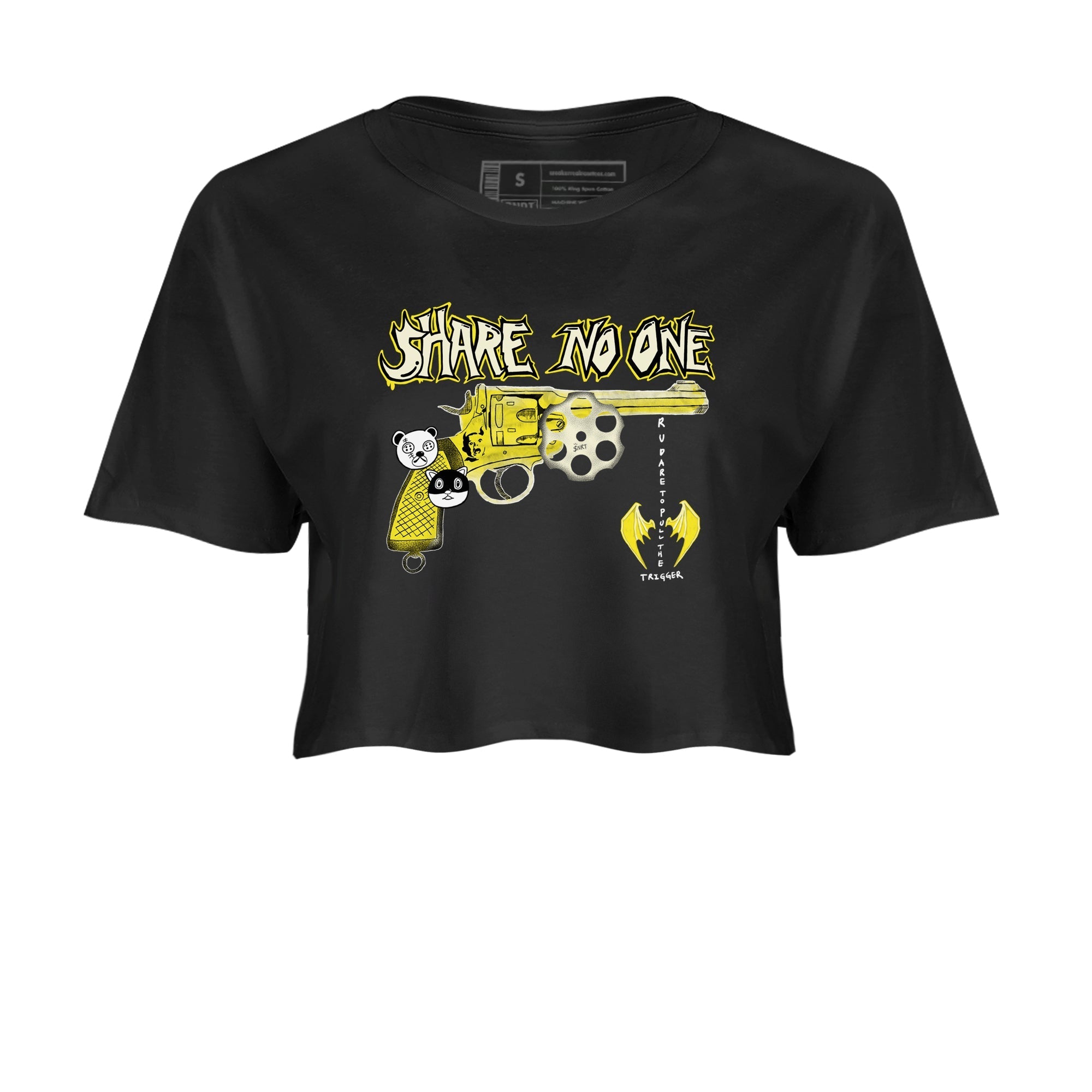 Share No One snkmatch Women's Top - Air Jordan 4 Vivid Sulfur