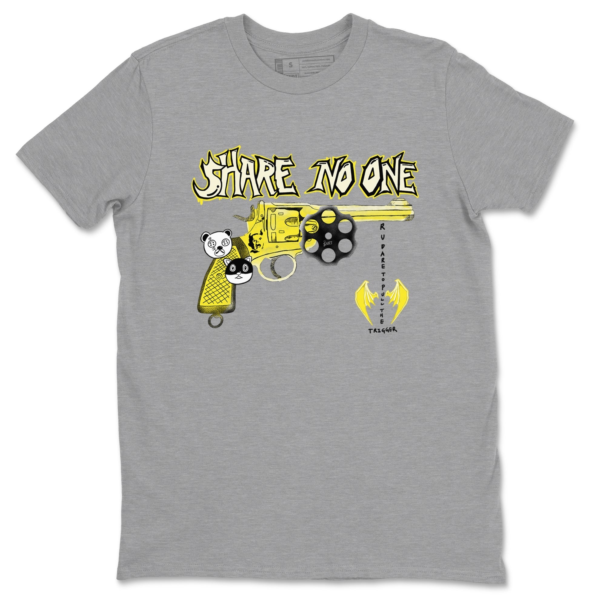 Share No One snkmatch Tees - Air Jordan 4 Vivid Sulfur