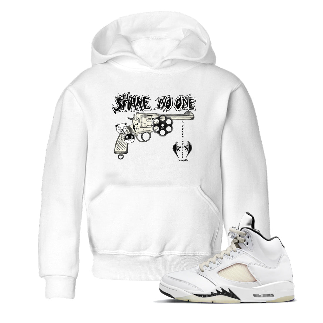 Share No One snkmatch Tees Kids - Air Jordan 5 Sail