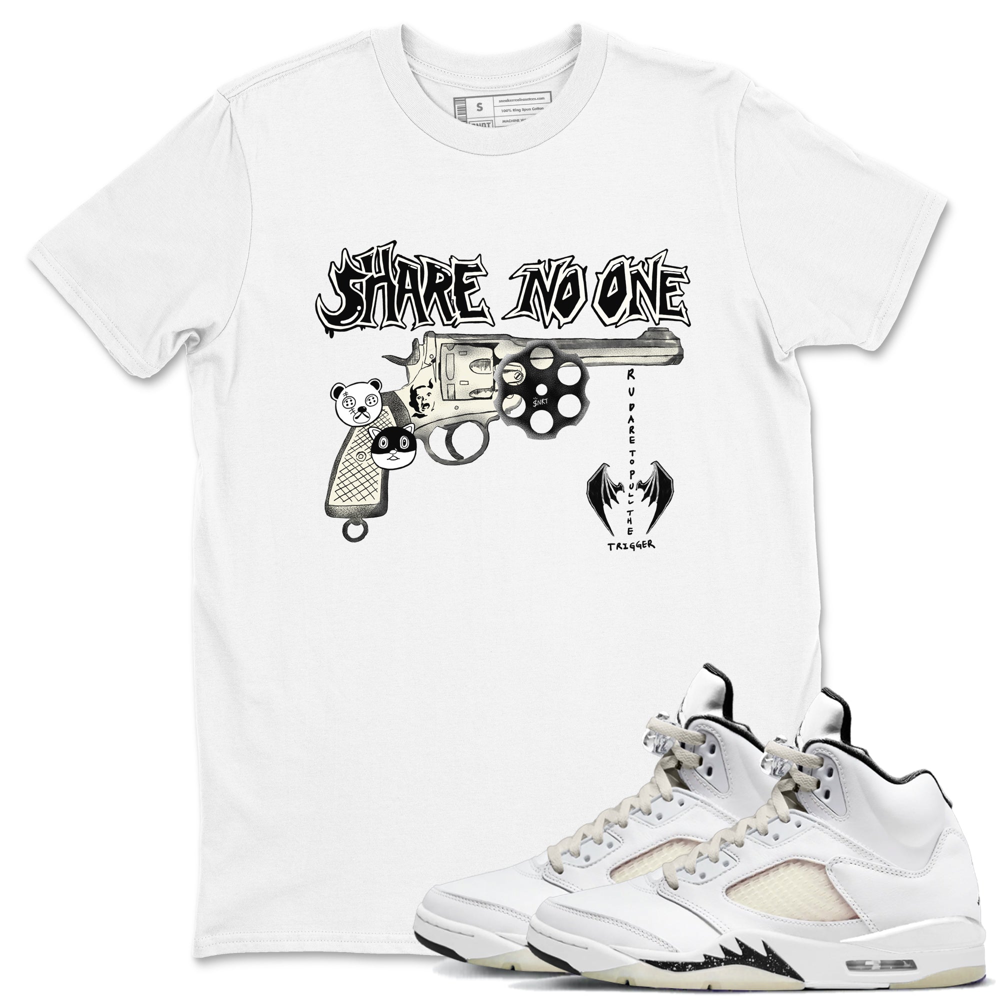 Share No One snkmatch Tees - Air Jordan 5 Sail