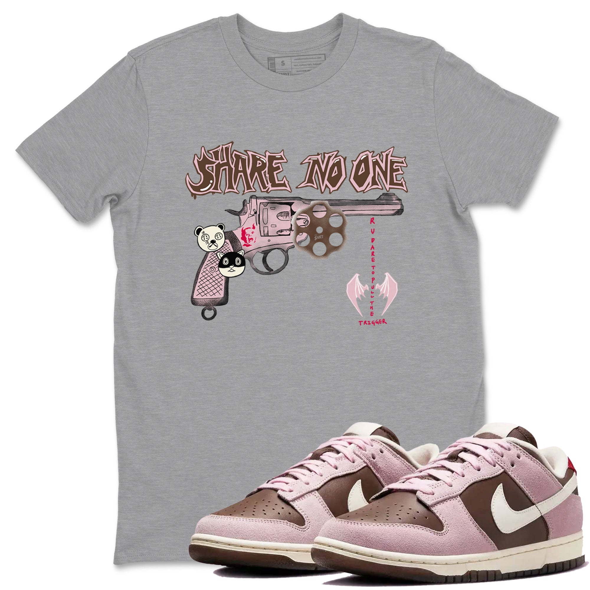 Share No One snkmatch Tees - Dunk Cacao Wow And Pink foam