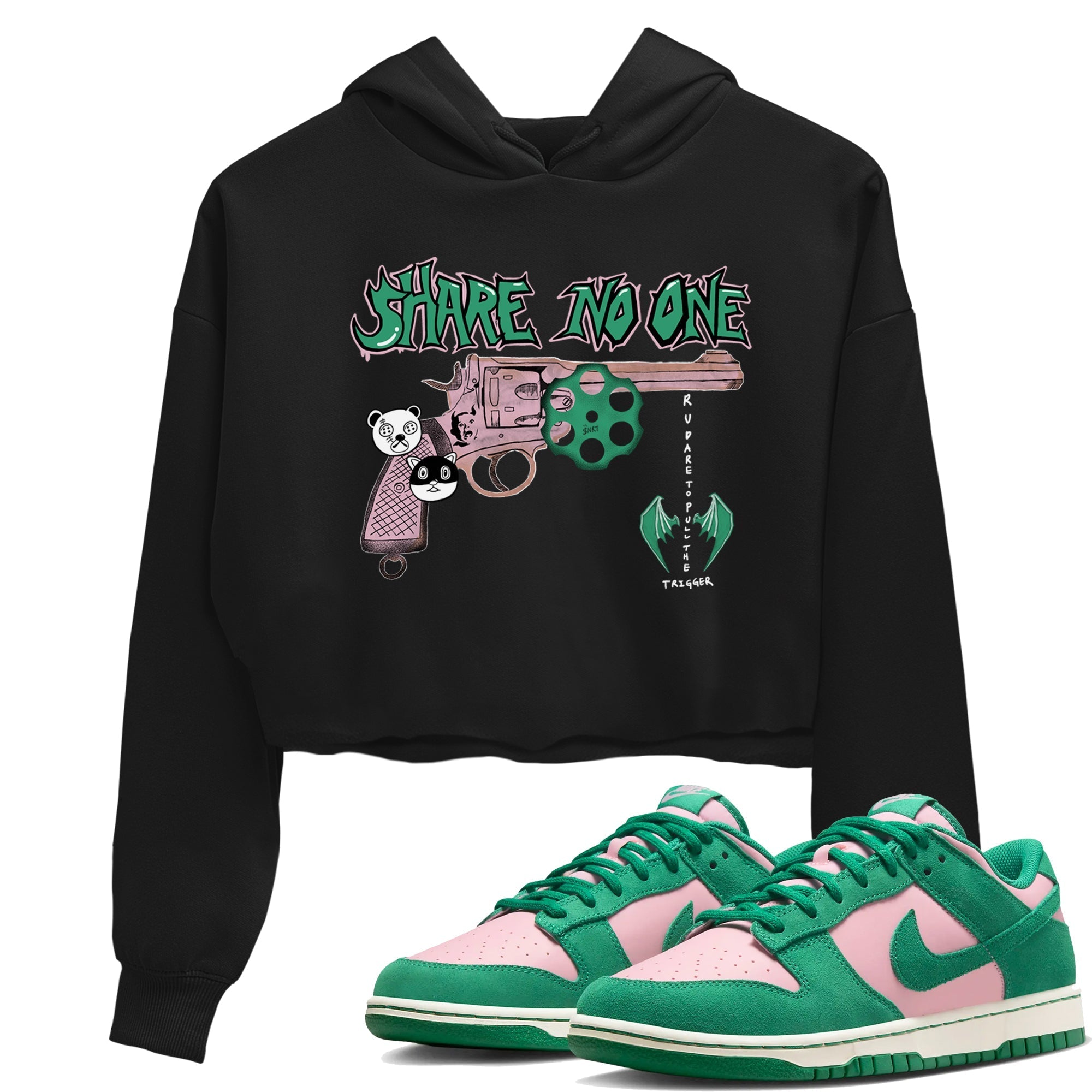 Share No One snkmatch Women's Top - Dunk Medium Soft Pink Malachite
