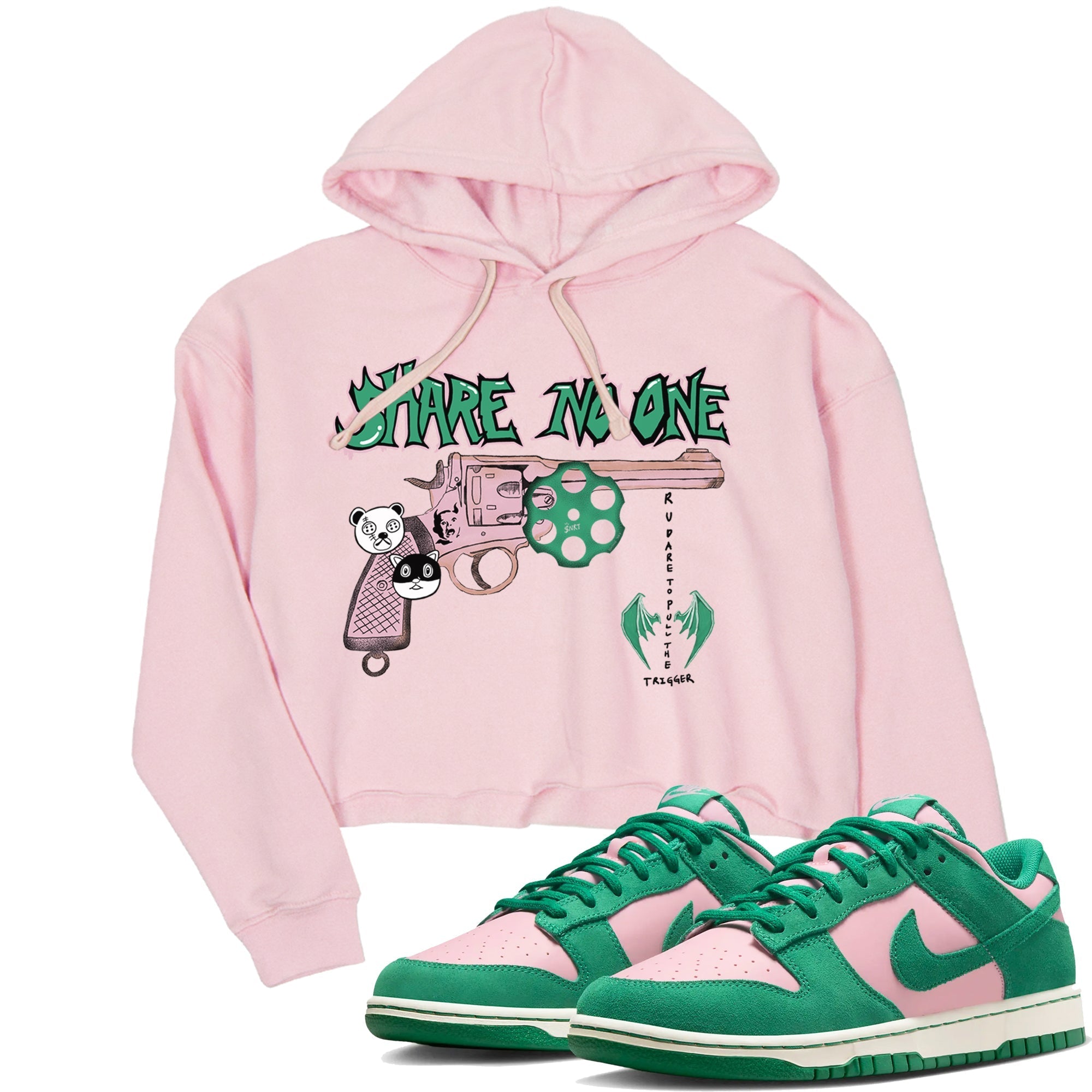 Share No One snkmatch Women's Top - Dunk Medium Soft Pink Malachite