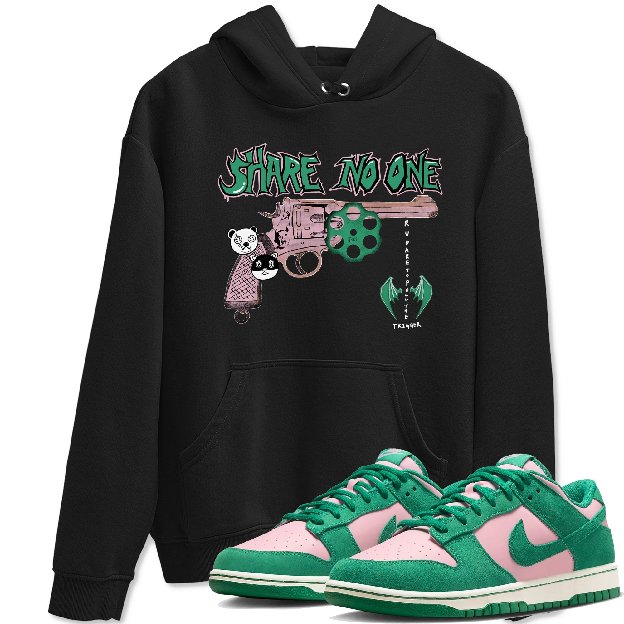 Share No One snkmatch Tees - Dunk Medium Soft Pink Malachite