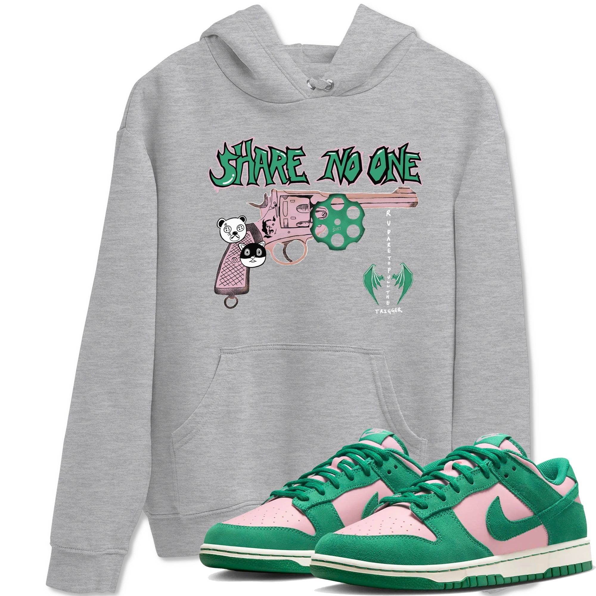 Share No One snkmatch Tees - Dunk Medium Soft Pink Malachite