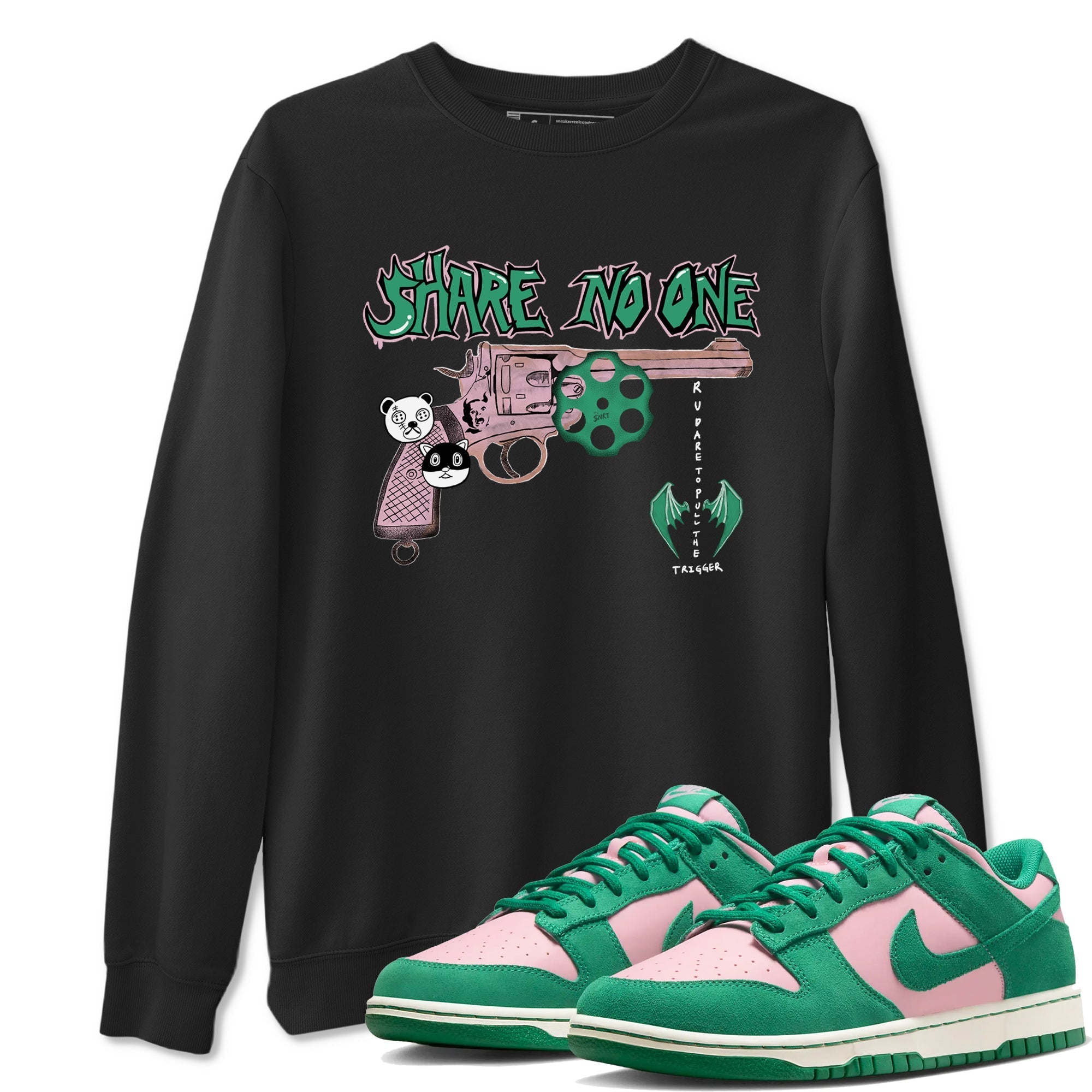 Share No One snkmatch Tees - Dunk Medium Soft Pink Malachite