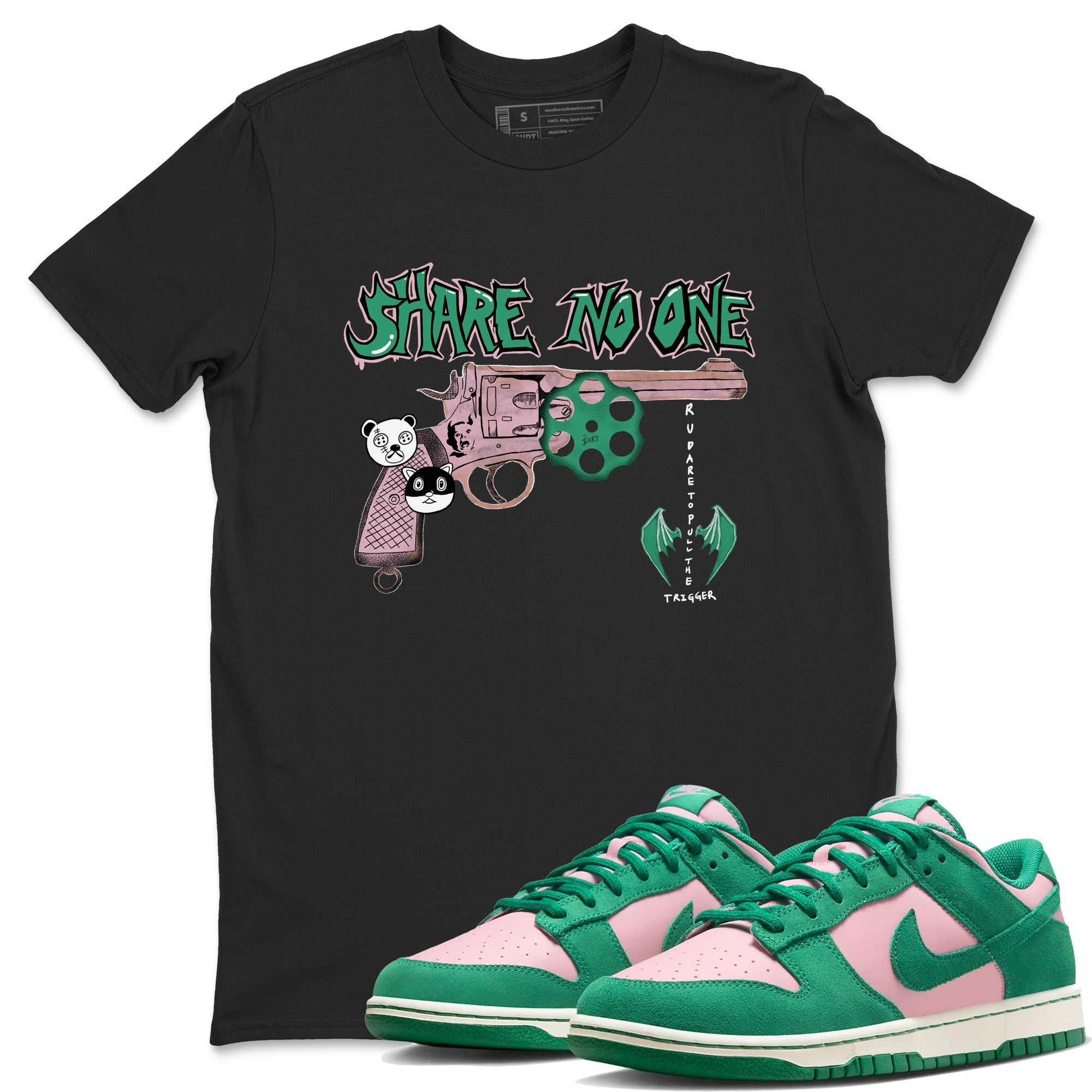 Share No One snkmatch Tees - Dunk Medium Soft Pink Malachite