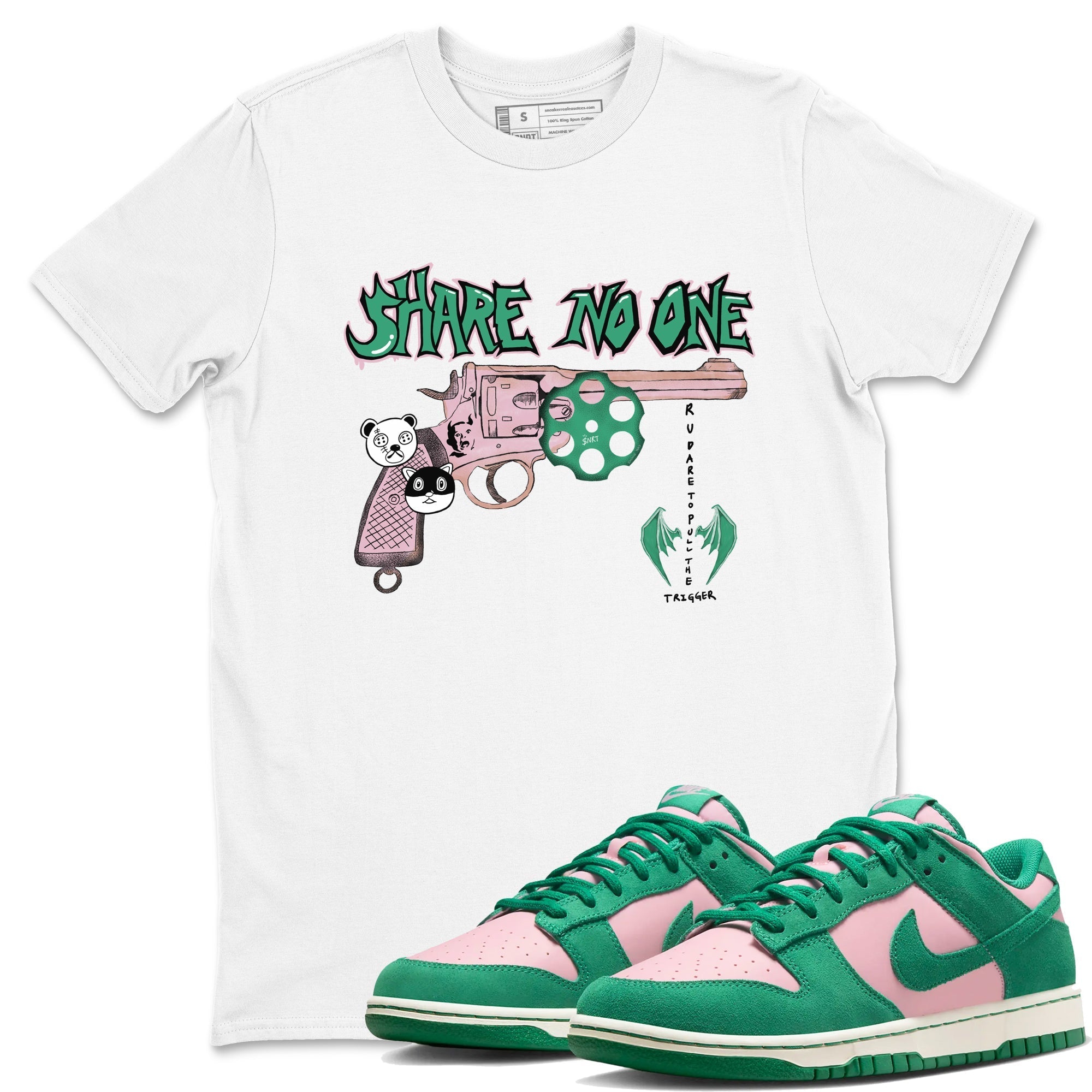 Share No One snkmatch Tees - Dunk Medium Soft Pink Malachite