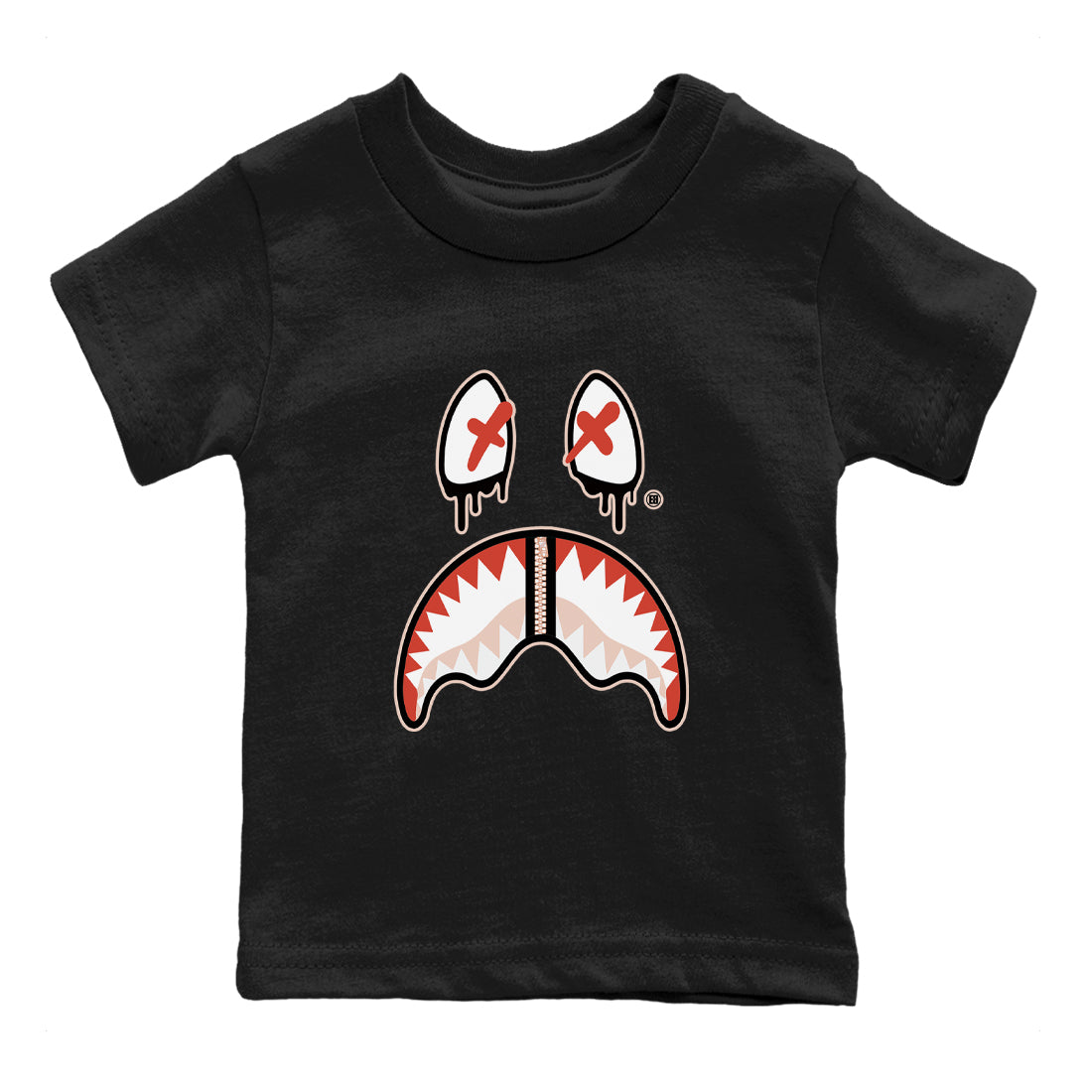 Shark Face snkmatch Tees Kids - Air Jordan 13 Dune Red
