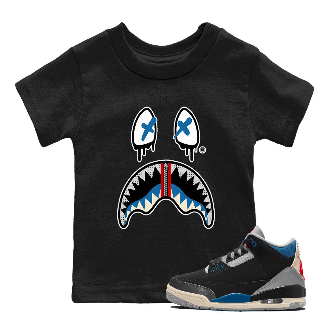 Shark Face snkmatch Tees Kids - Air Jordan 3 Rare Air