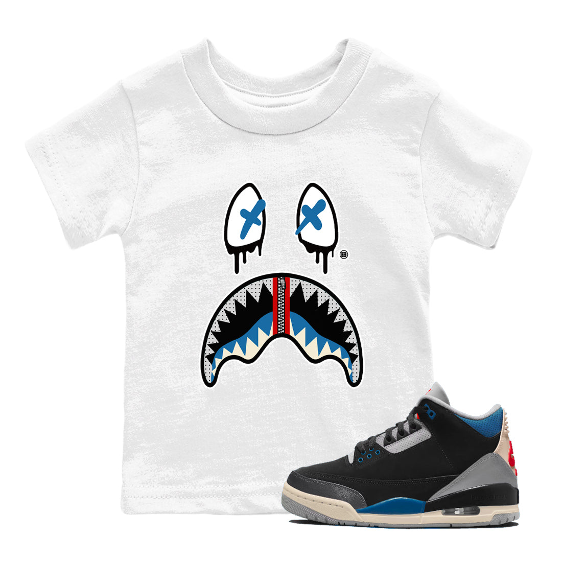 Shark Face snkmatch Tees Kids - Air Jordan 3 Rare Air