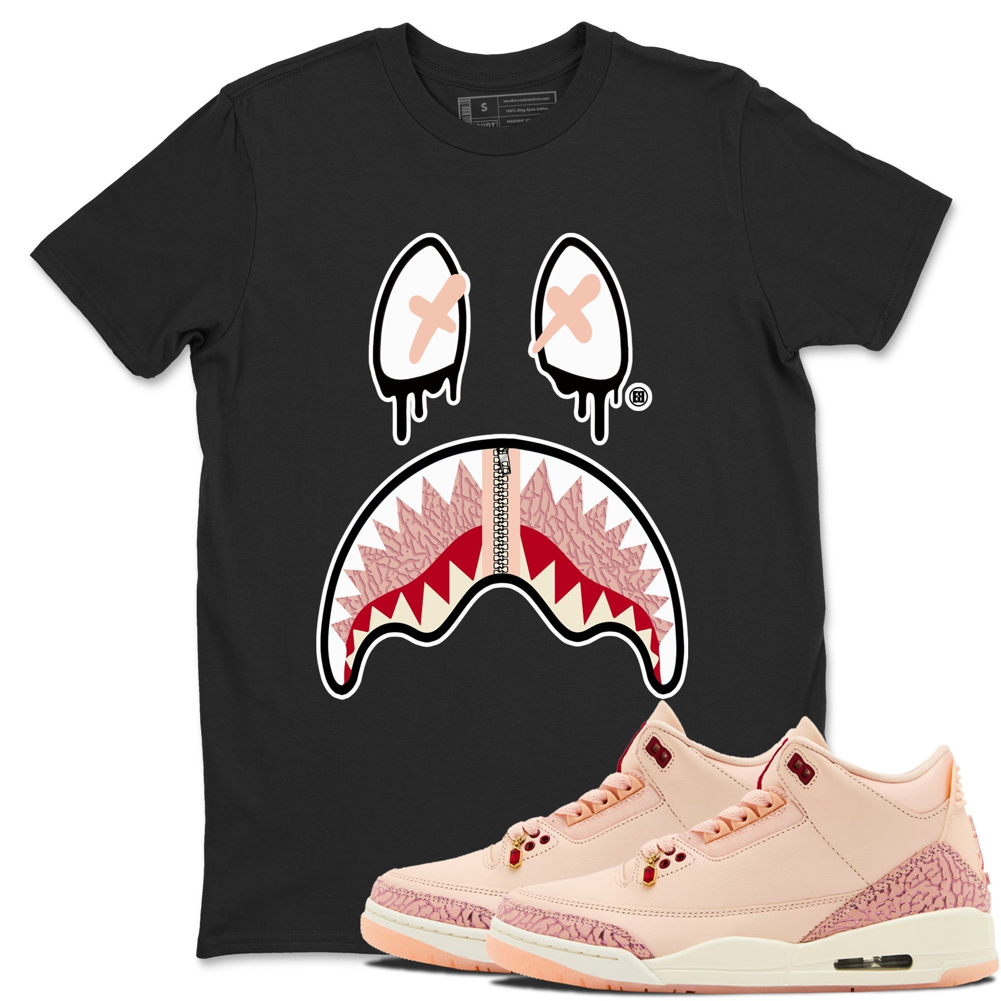 Shark Face snkmatch Tees - Air Jordan 3 Valentines Day