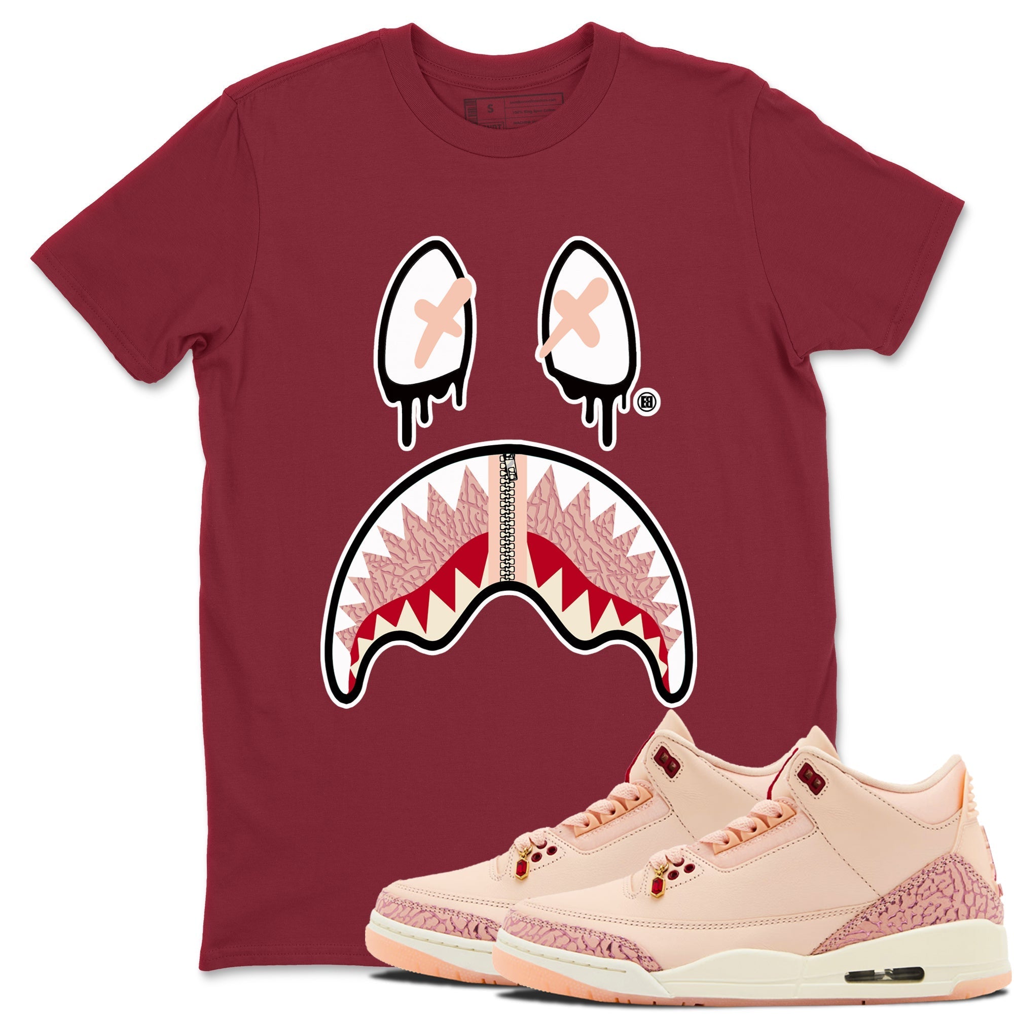 Shark Face snkmatch Tees - Air Jordan 3 Valentines Day