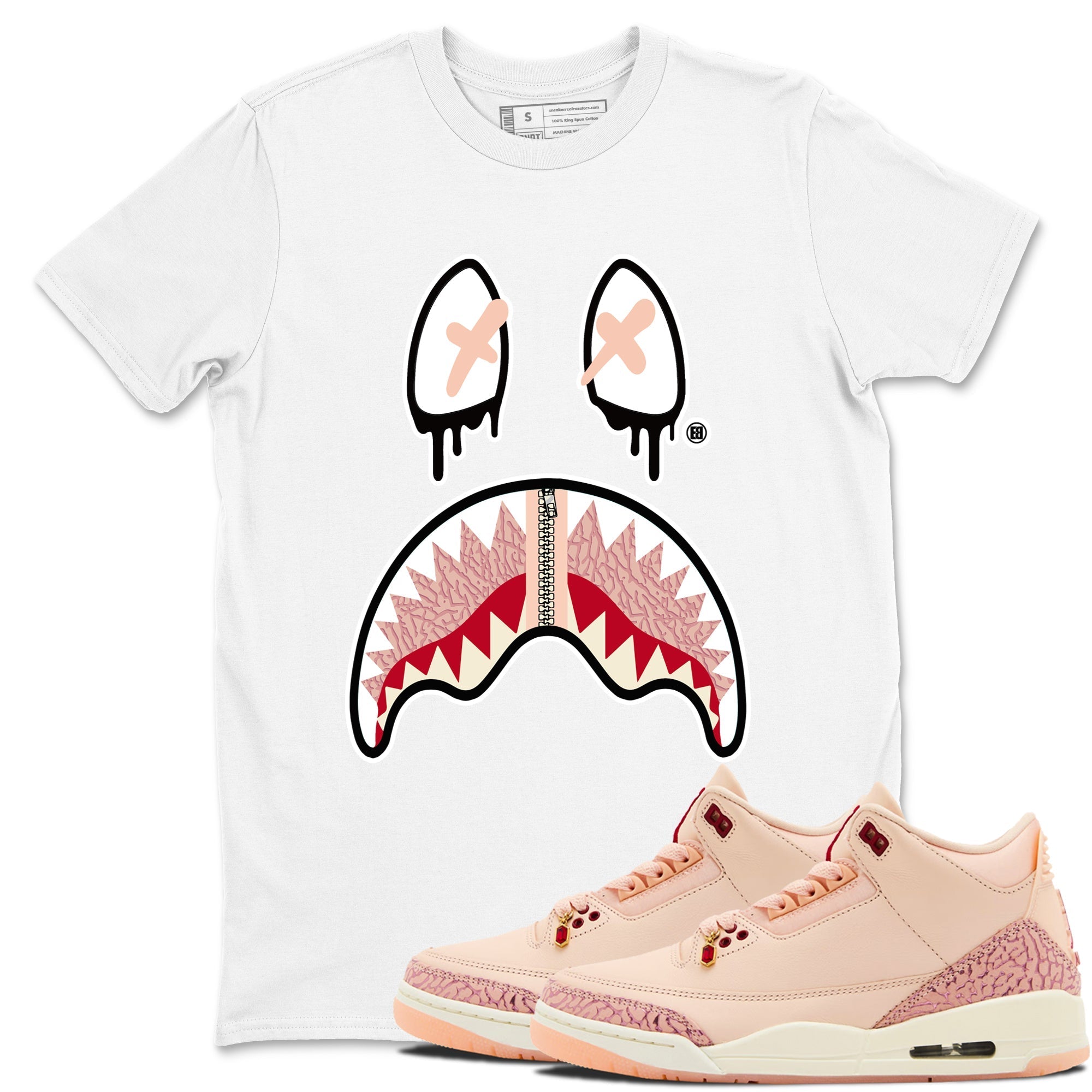 Shark Face snkmatch Tees - Air Jordan 3 Valentines Day