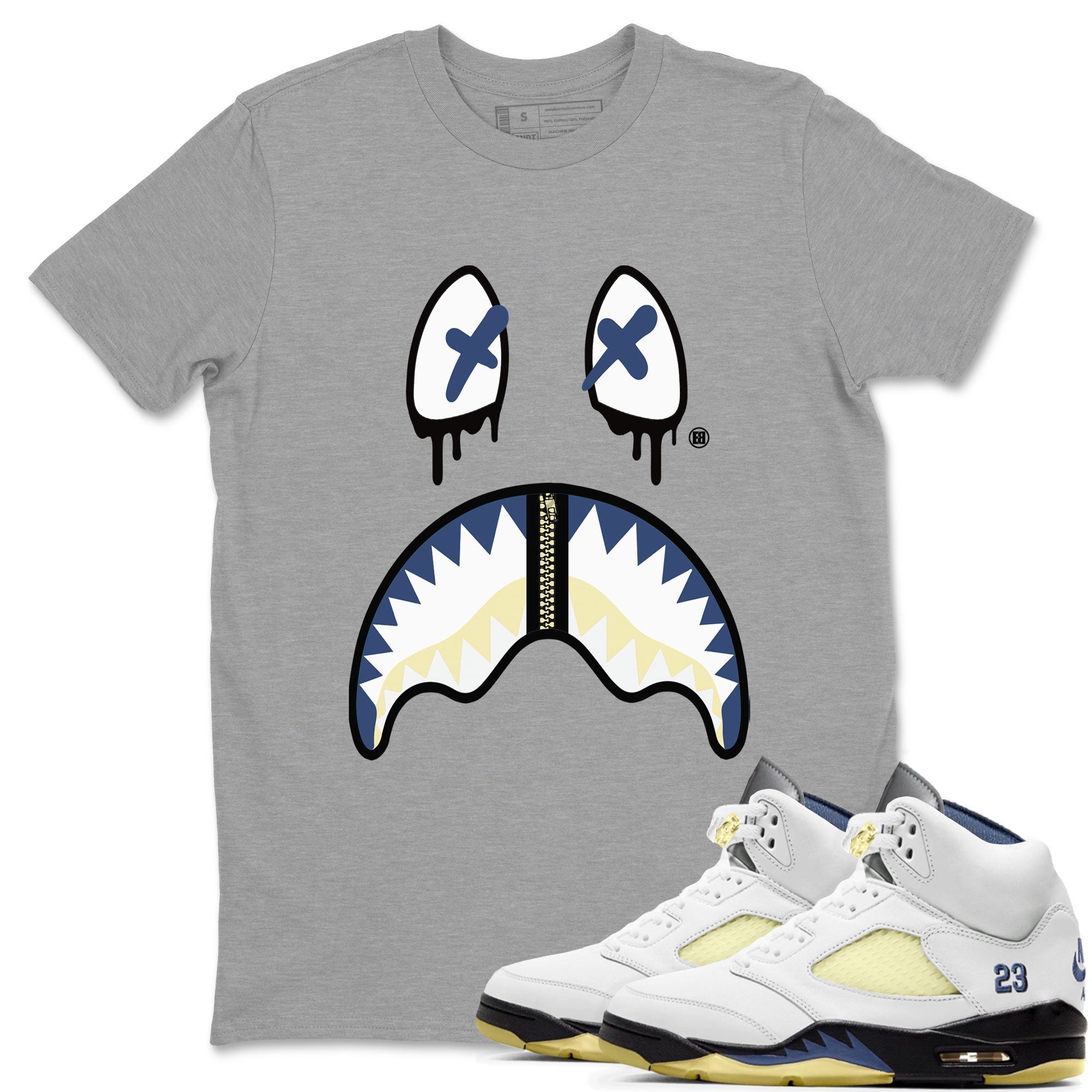 Shark Face snkmatch Tee - Air Jordan 5 A Ma Maniere x Photon Dust