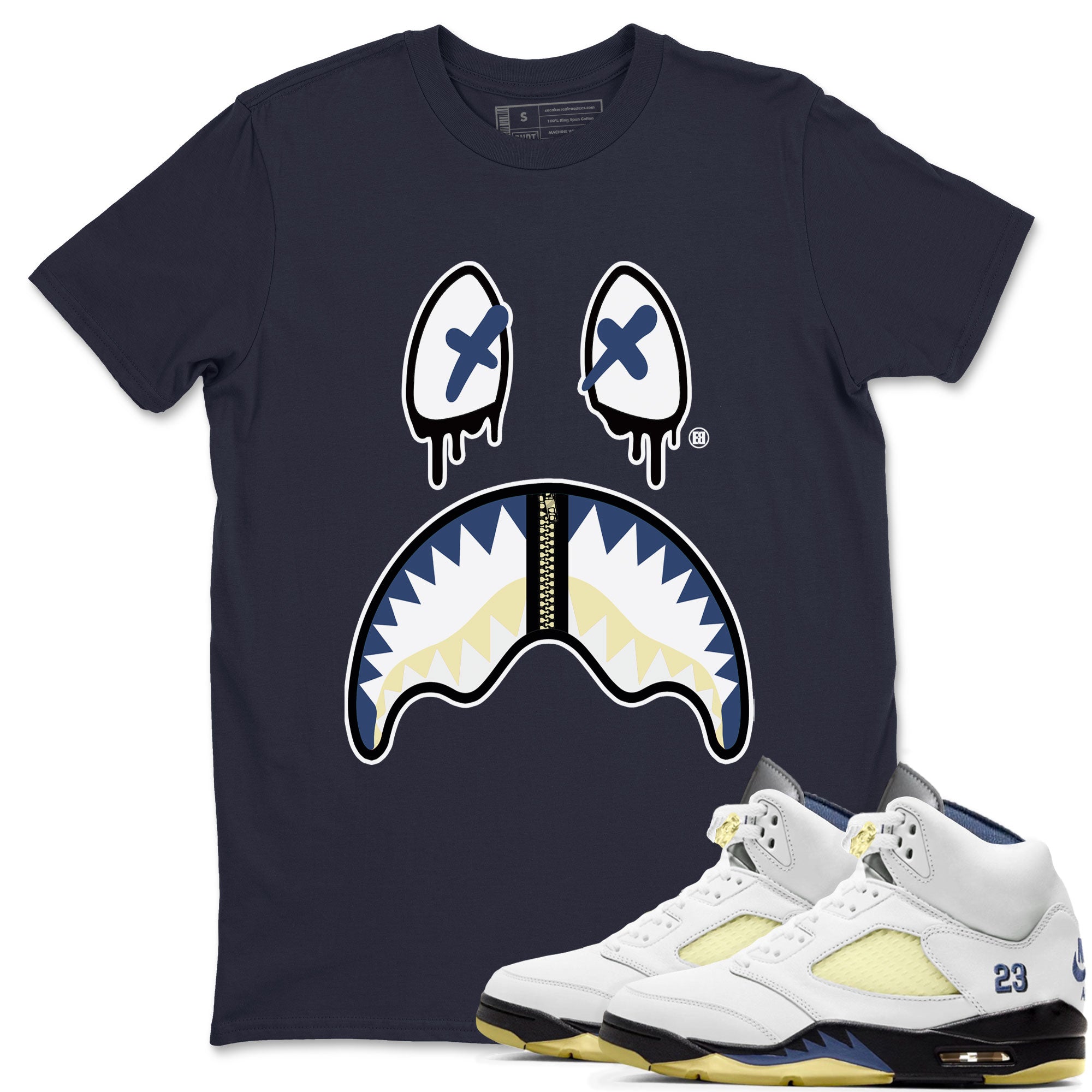 Shark Face snkmatch Tee - Air Jordan 5 A Ma Maniere x Photon Dust