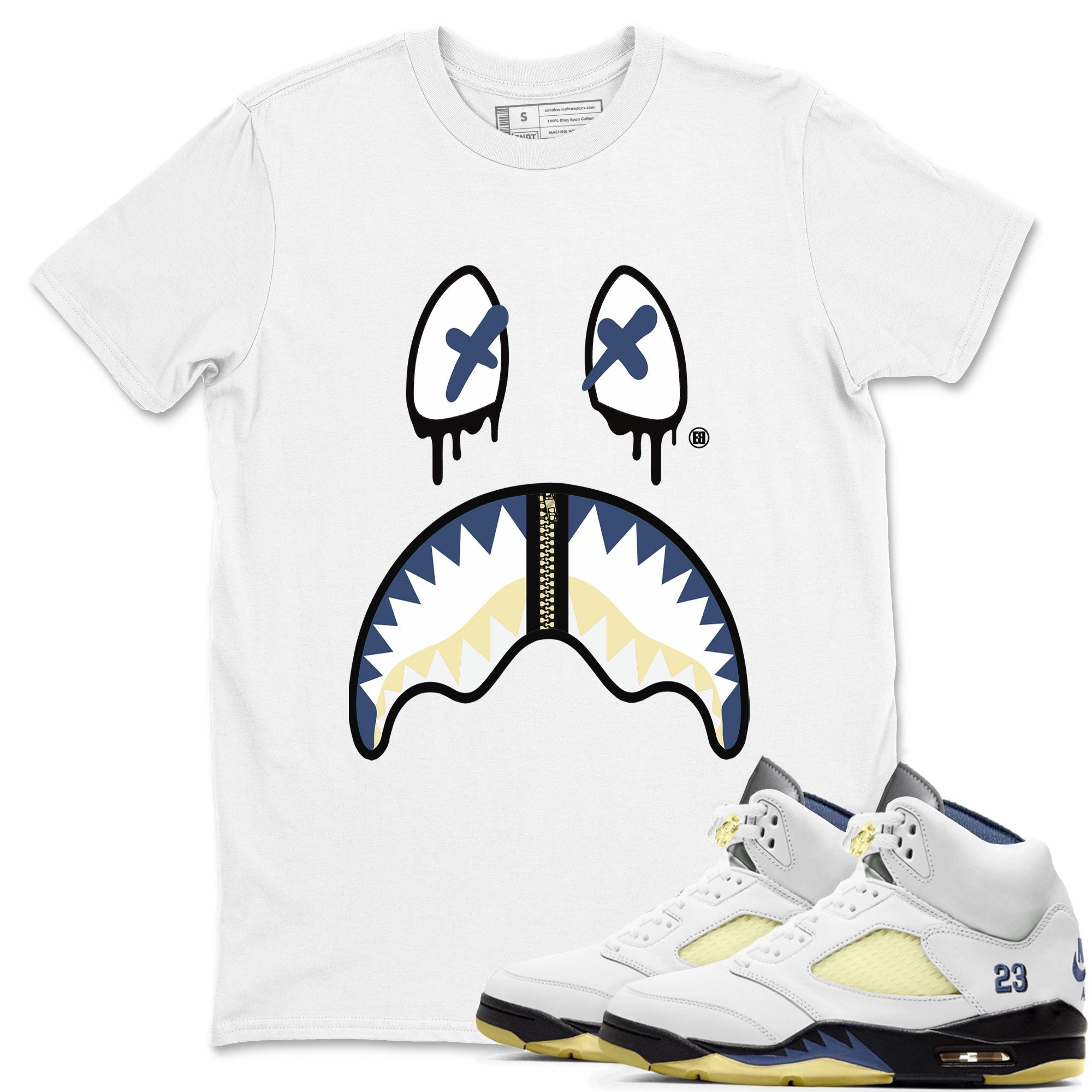 Shark Face snkmatch Tee - Air Jordan 5 A Ma Maniere x Photon Dust