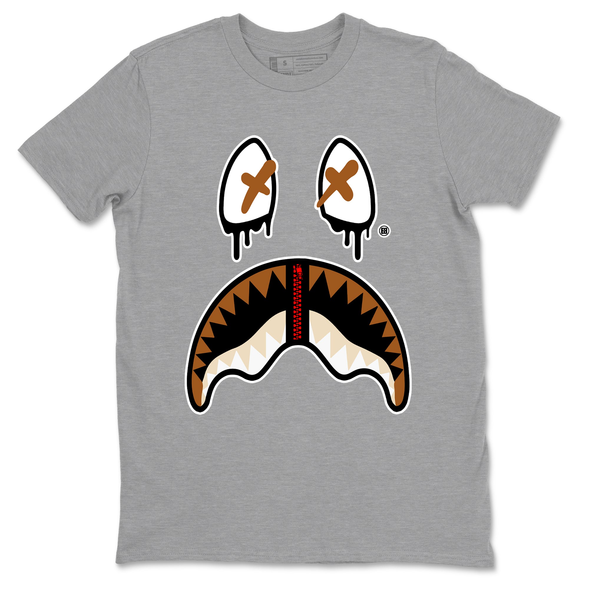 Shark Face snkmatch Tees - Air Jordan 5 Archaeo Brown
